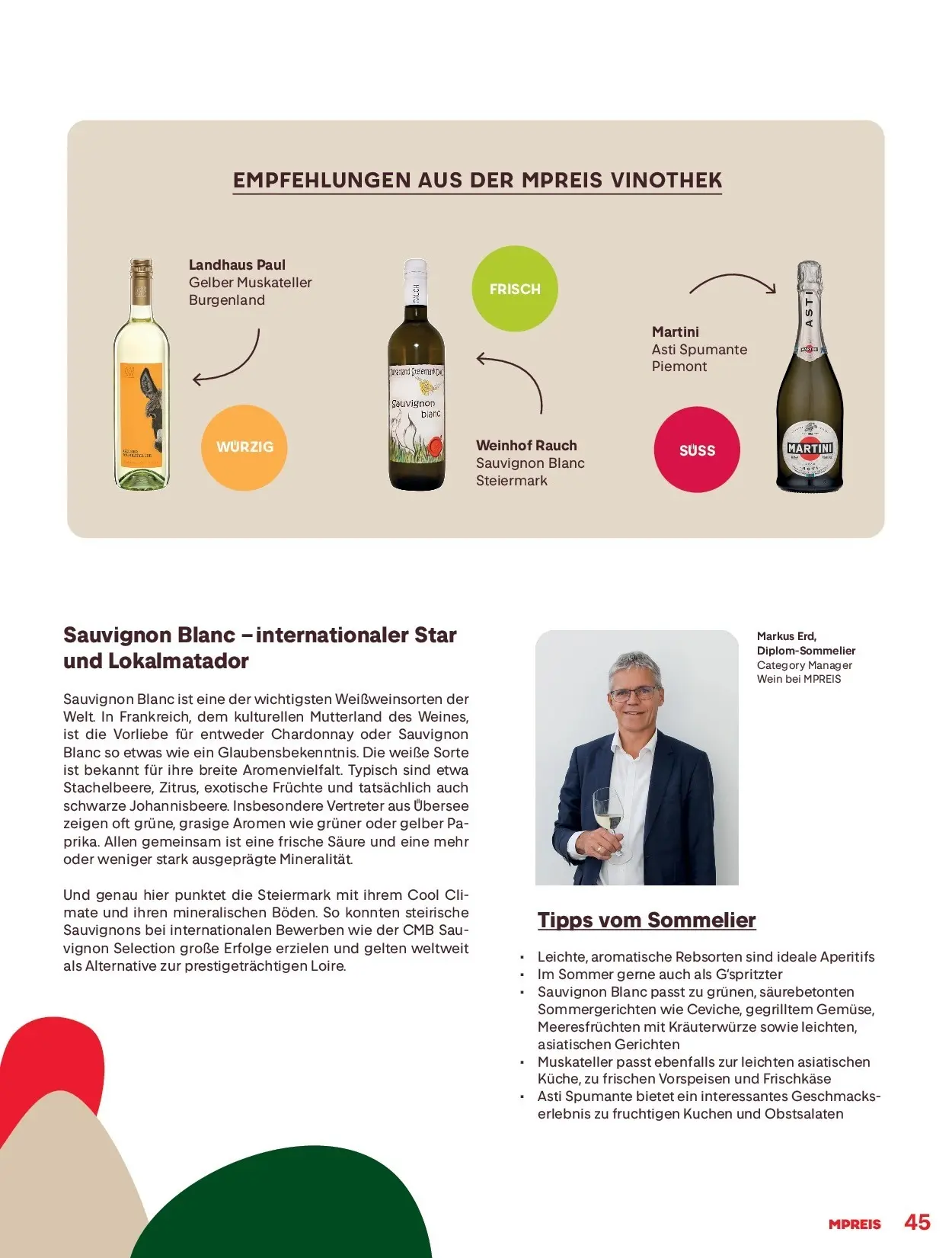 MPREIS Sommermagazin 2026 von 28.05.2026 - Aktuelle Angebote | Seite: 45 | Produkte: Wein