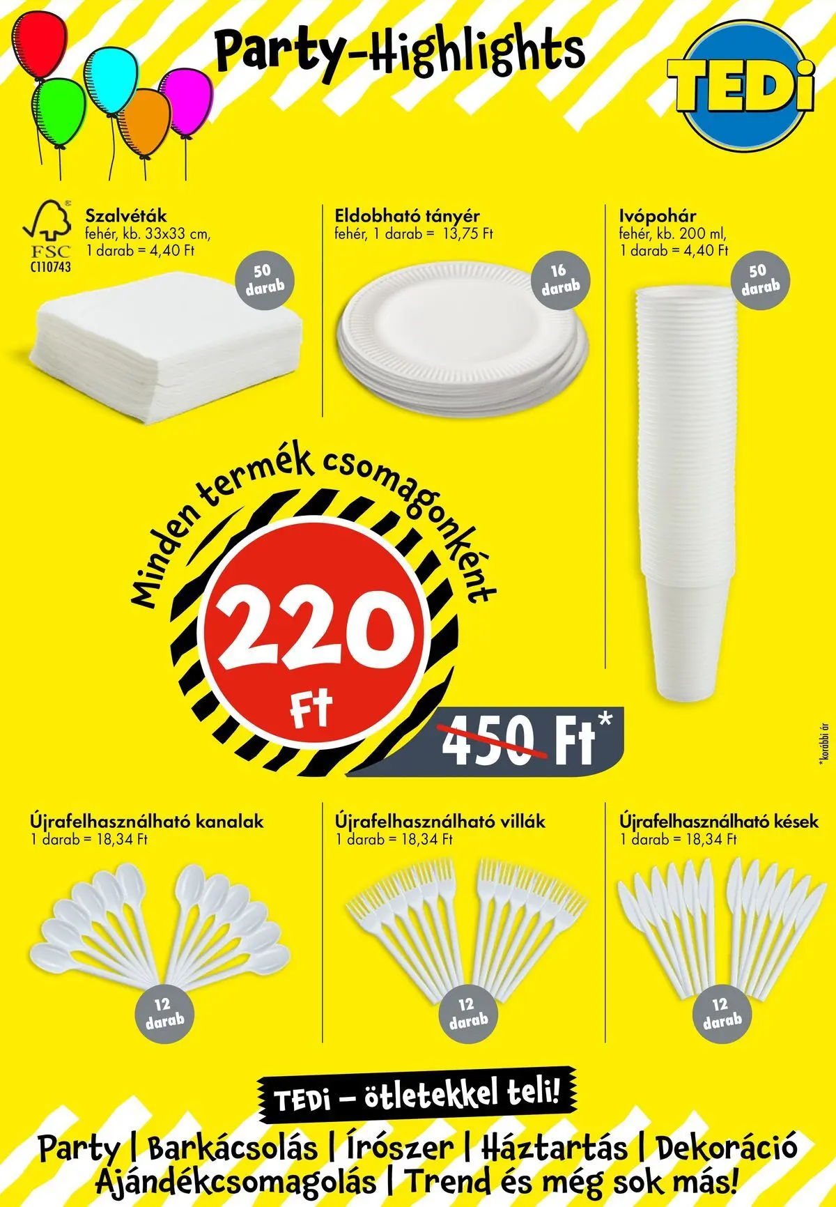 TEDi akciós újság Új nyitás Mezőkövesd - 2026.06.19. -tól/töl > akció, lapozható szórólap 🛍️ | Oldal: 9 | Termékek: Tányér, Dekoráció