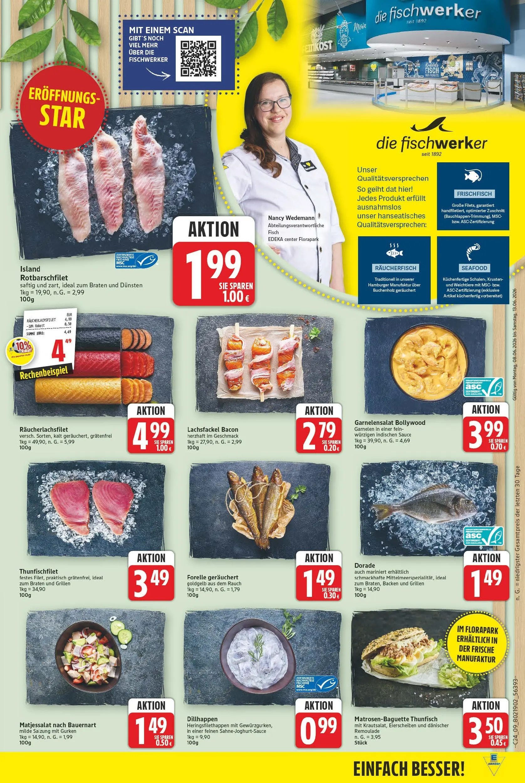 E center Prospekt Magdeburg (ab 08.06.2026) zum Blättern | Seite: 9 | Produkte: Dorade, Thunfisch, Fisch, Gurken