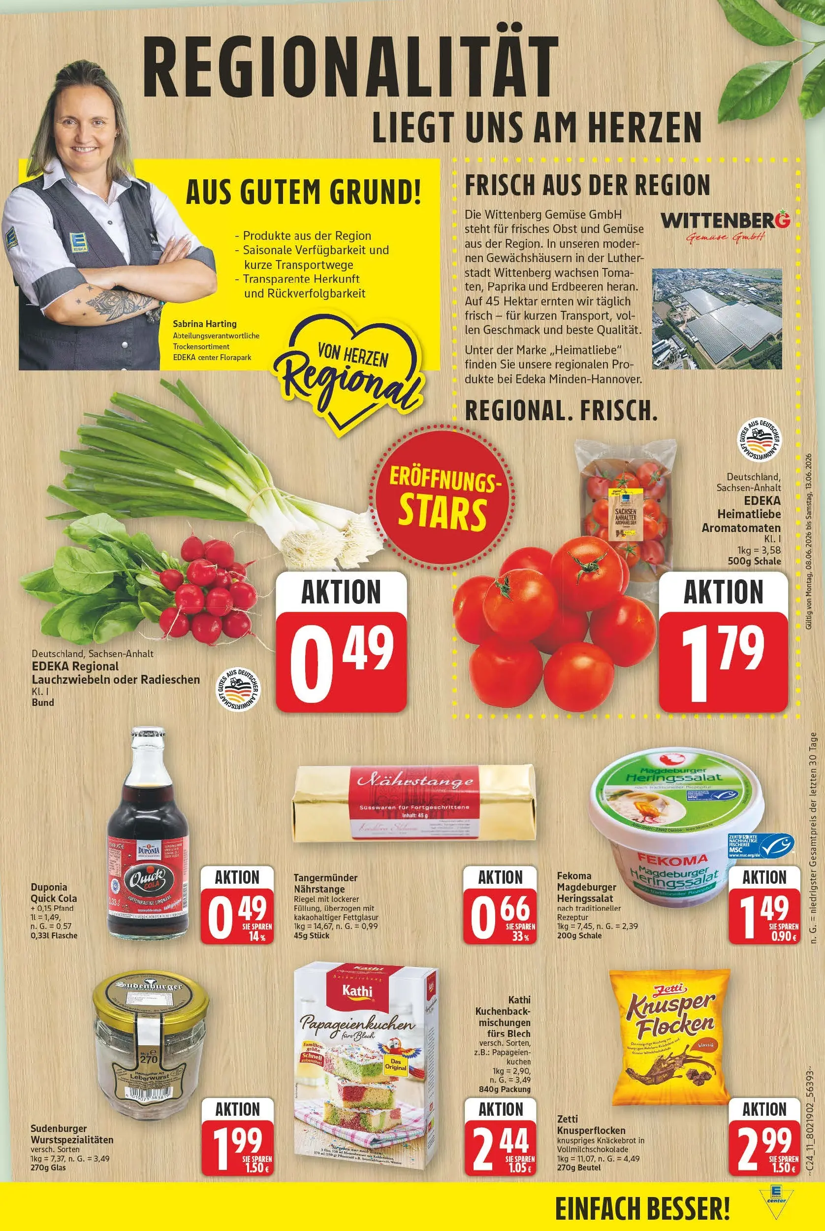E center Prospekt Magdeburg (ab 08.06.2026) zum Blättern | Seite: 11 | Produkte: Paprika, Obst, Kuchen, Flocken