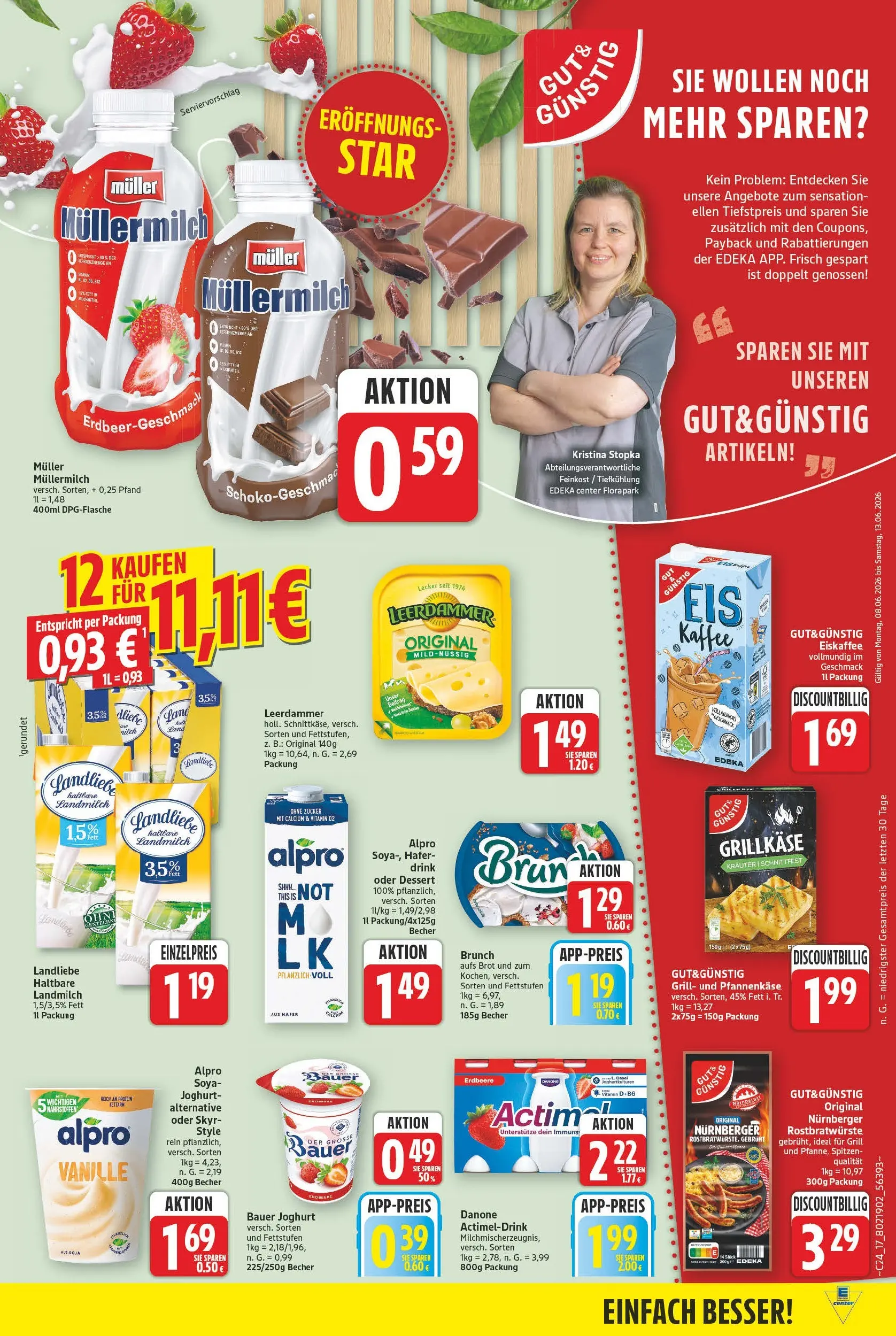 E center Prospekt Magdeburg (ab 08.06.2026) zum Blättern | Seite: 19 | Produkte: Joghurt, Kaffee, Alpro, Brot