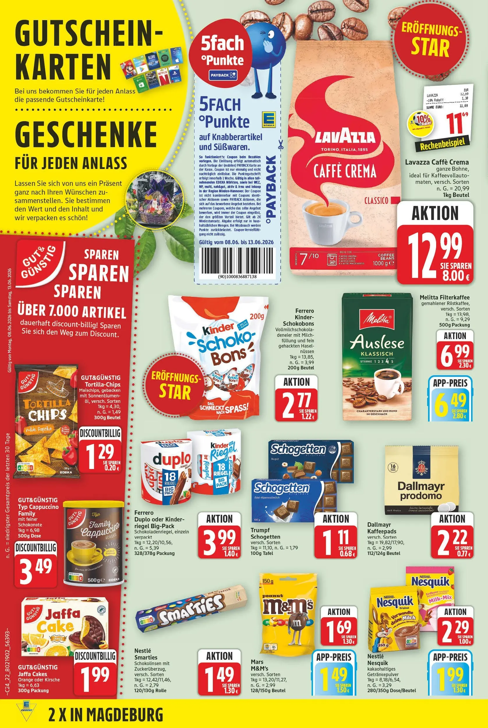 E center Prospekt Magdeburg (ab 08.06.2026) zum Blättern | Seite: 24 | Produkte: Melitta, Kaffeepads, Milch, Schogetten