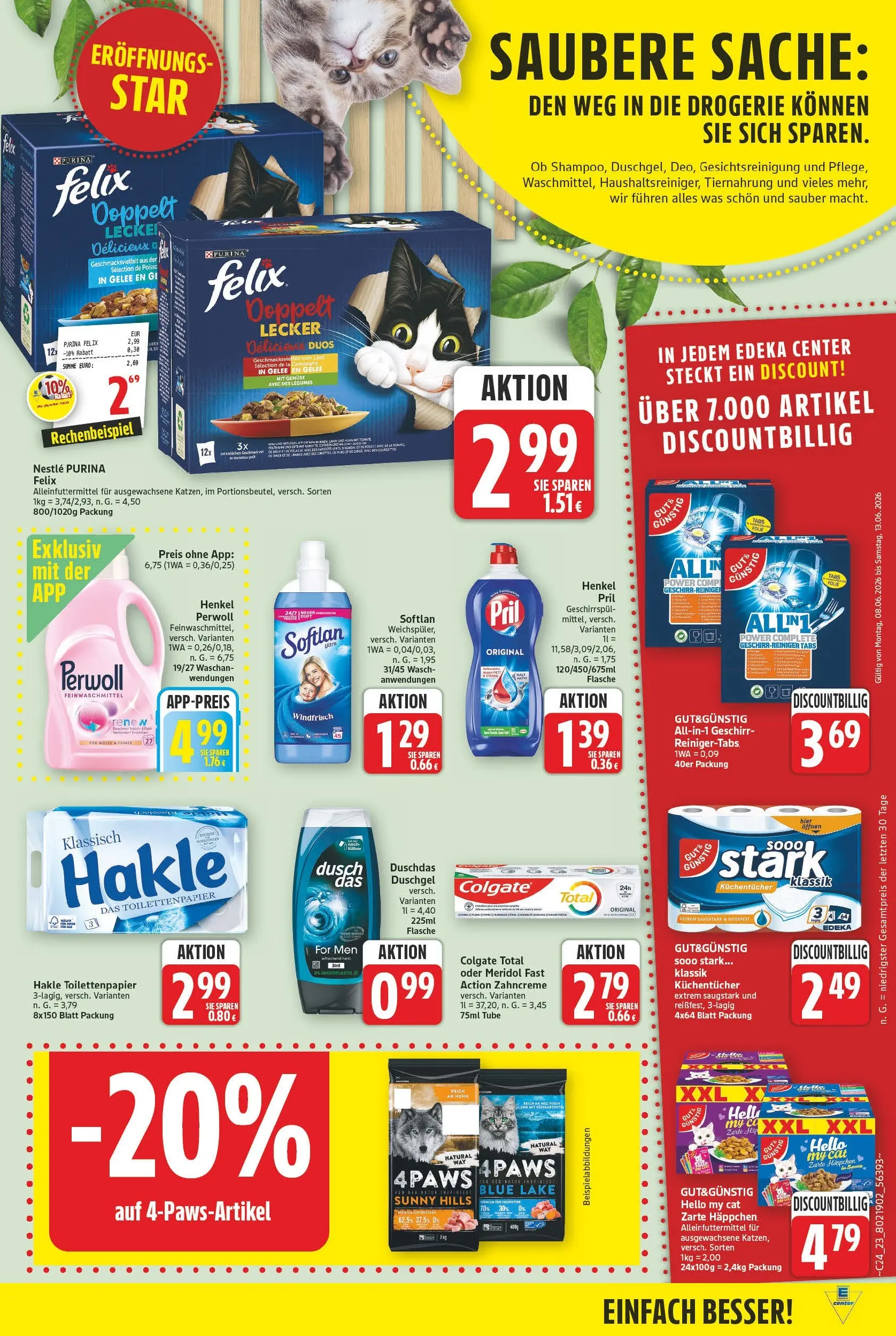 E center Prospekt Magdeburg (ab 08.06.2026) zum Blättern | Seite: 25 | Produkte: Duschgel, Duschdas, Gemüse, Pril