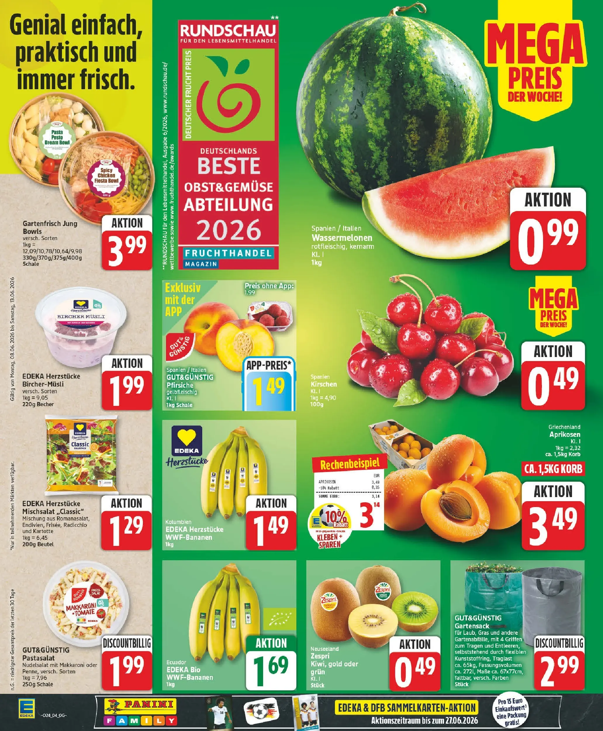 Edeka prospekt Zossen (ab 08.06.2026) » Angebote Online | Seite: 4 | Produkte: Kirschen, Gemüse, Kiwi, Salat