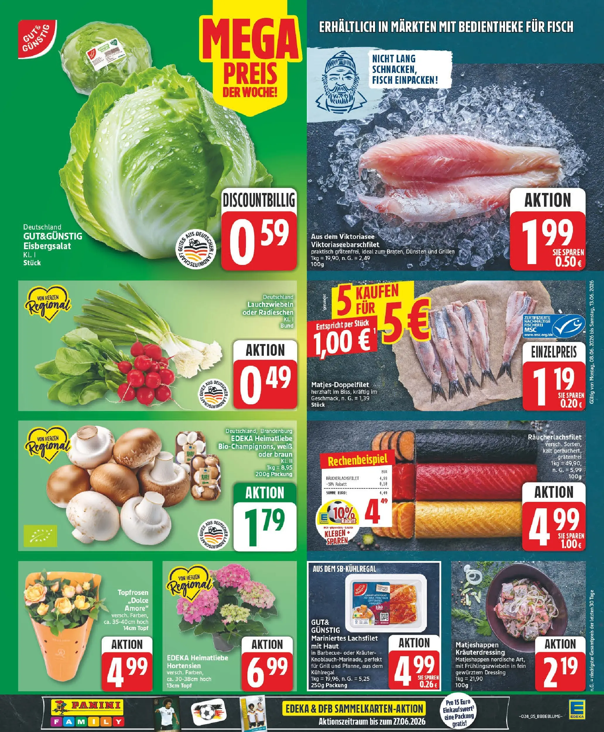Edeka prospekt Zossen (ab 08.06.2026) » Angebote Online | Seite: 5 | Produkte: Grill, Dressing, Eisbergsalat, Fisch