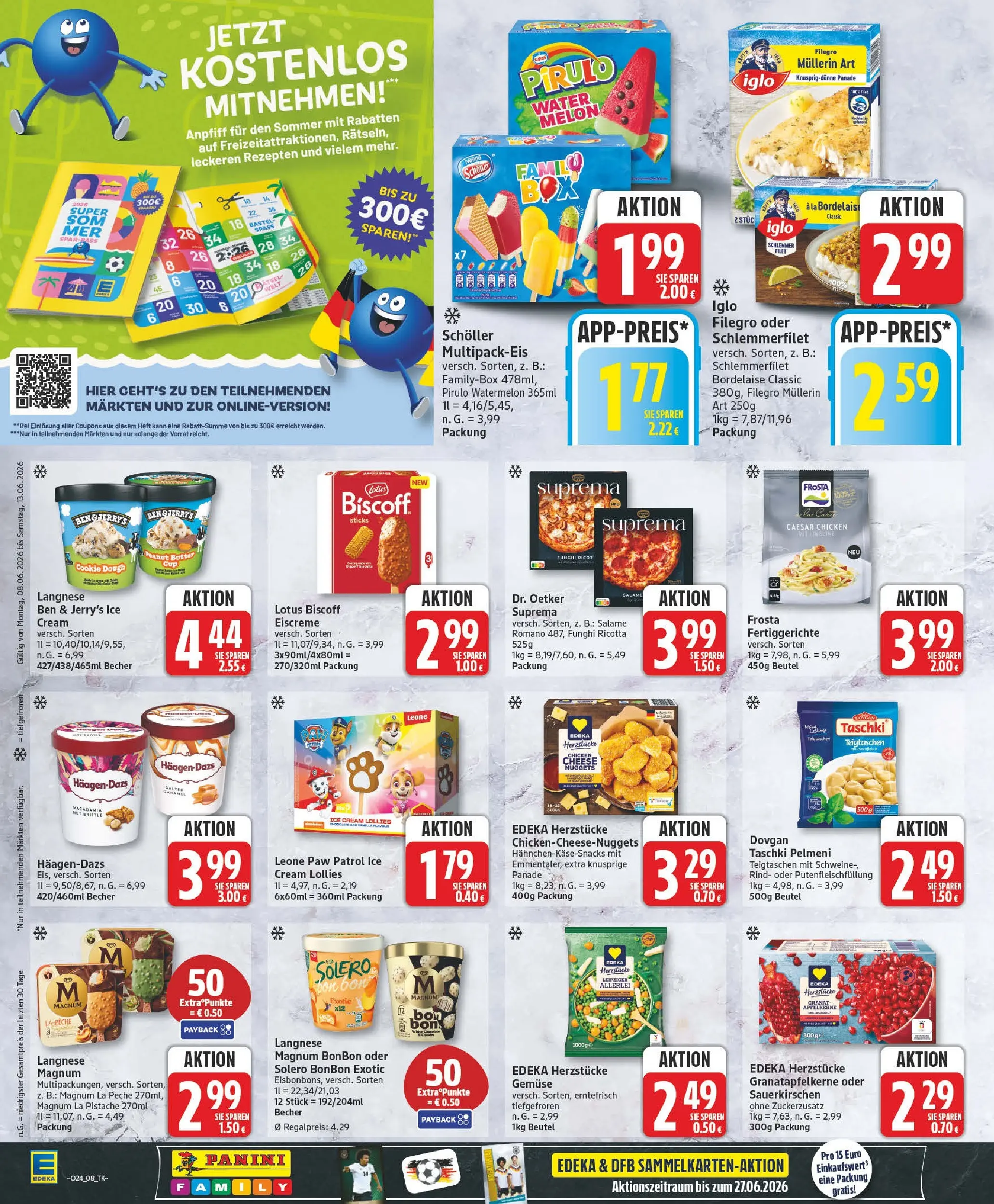 Edeka prospekt Zossen (ab 08.06.2026) » Angebote Online | Seite: 8 | Produkte: Frosta, Ben & Jerry's, Fertiggerichte, Pizza