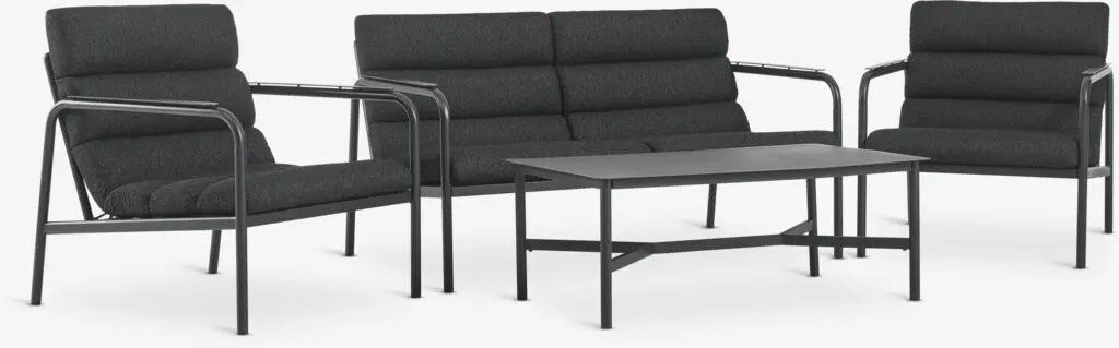 JYSK Set terasă LILLESTROEM 4 pers. negru