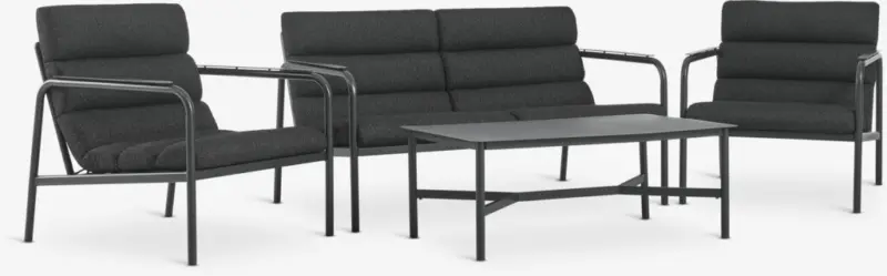 JYSK Set terasă LILLESTROEM 4 pers. negru