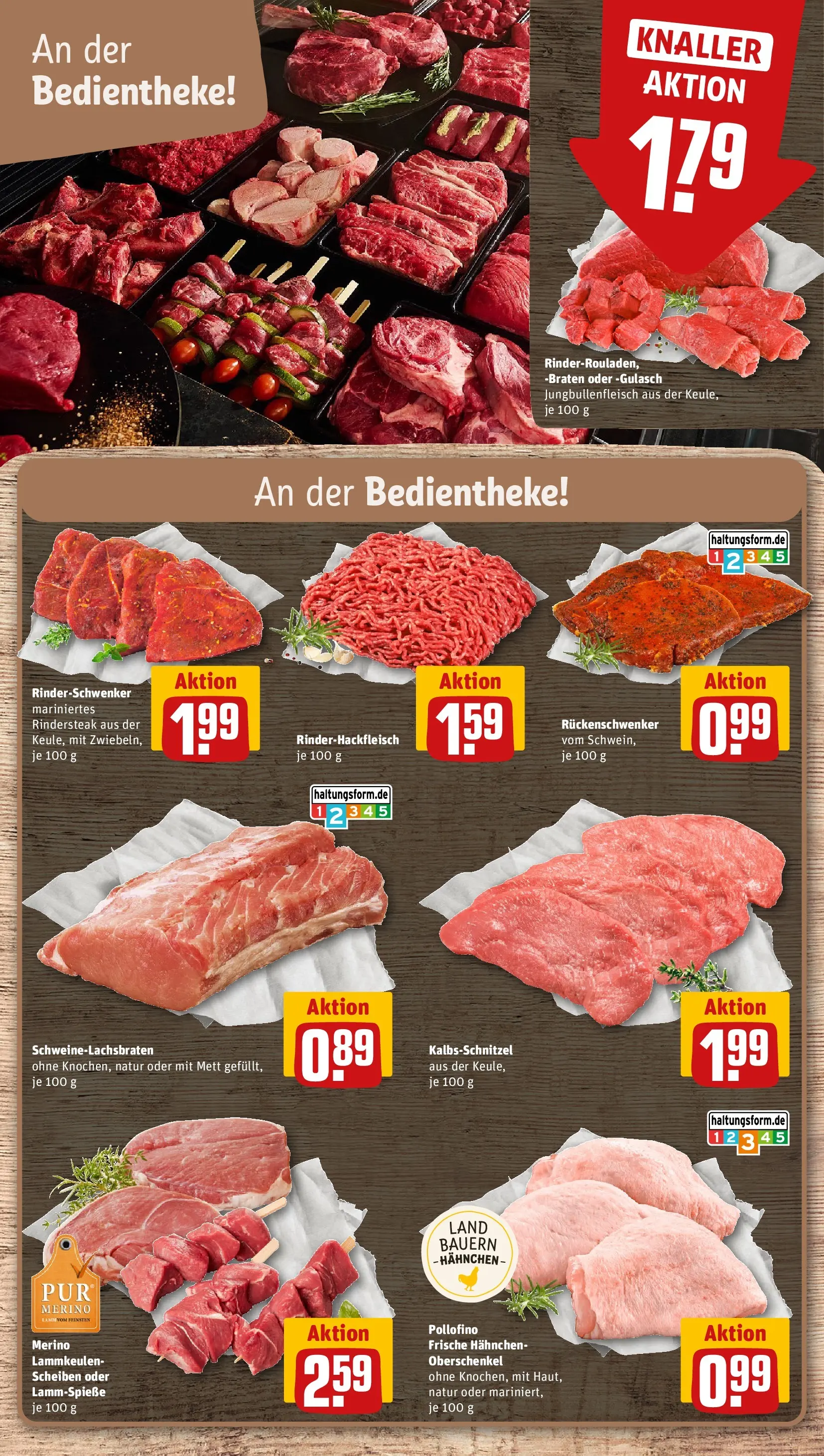 REWE Prospekt ab 08.06.2026 zum Blättern » Angebote | Seite: 8 | Produkte: Hahnchen, Schnitzel, Gulasch, Steak