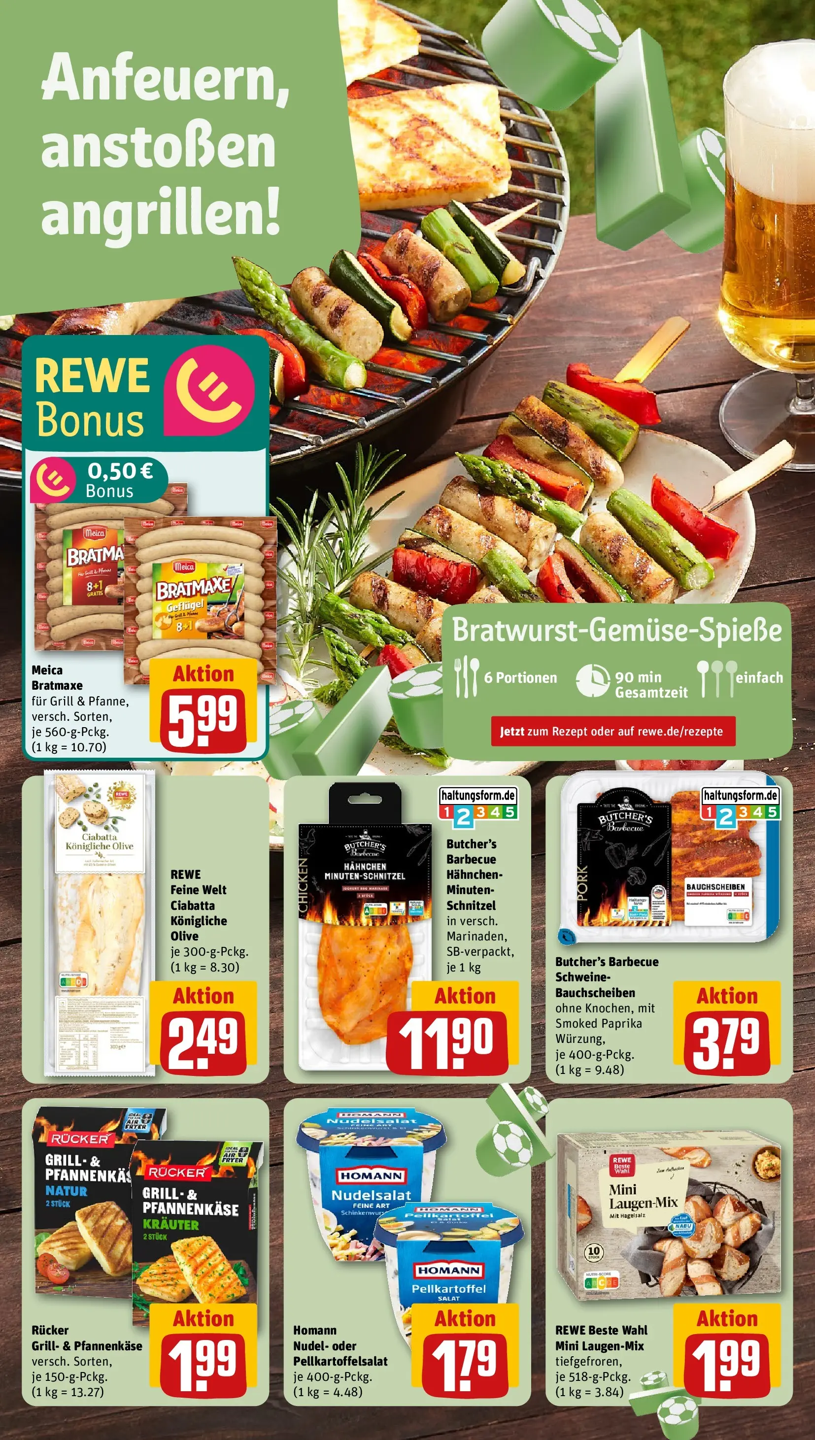 REWE Prospekt ab 07.06.2026 zum Blättern » Angebote | Seite: 4 | Produkte: Grill, Schnitzel, Meica, Paprika