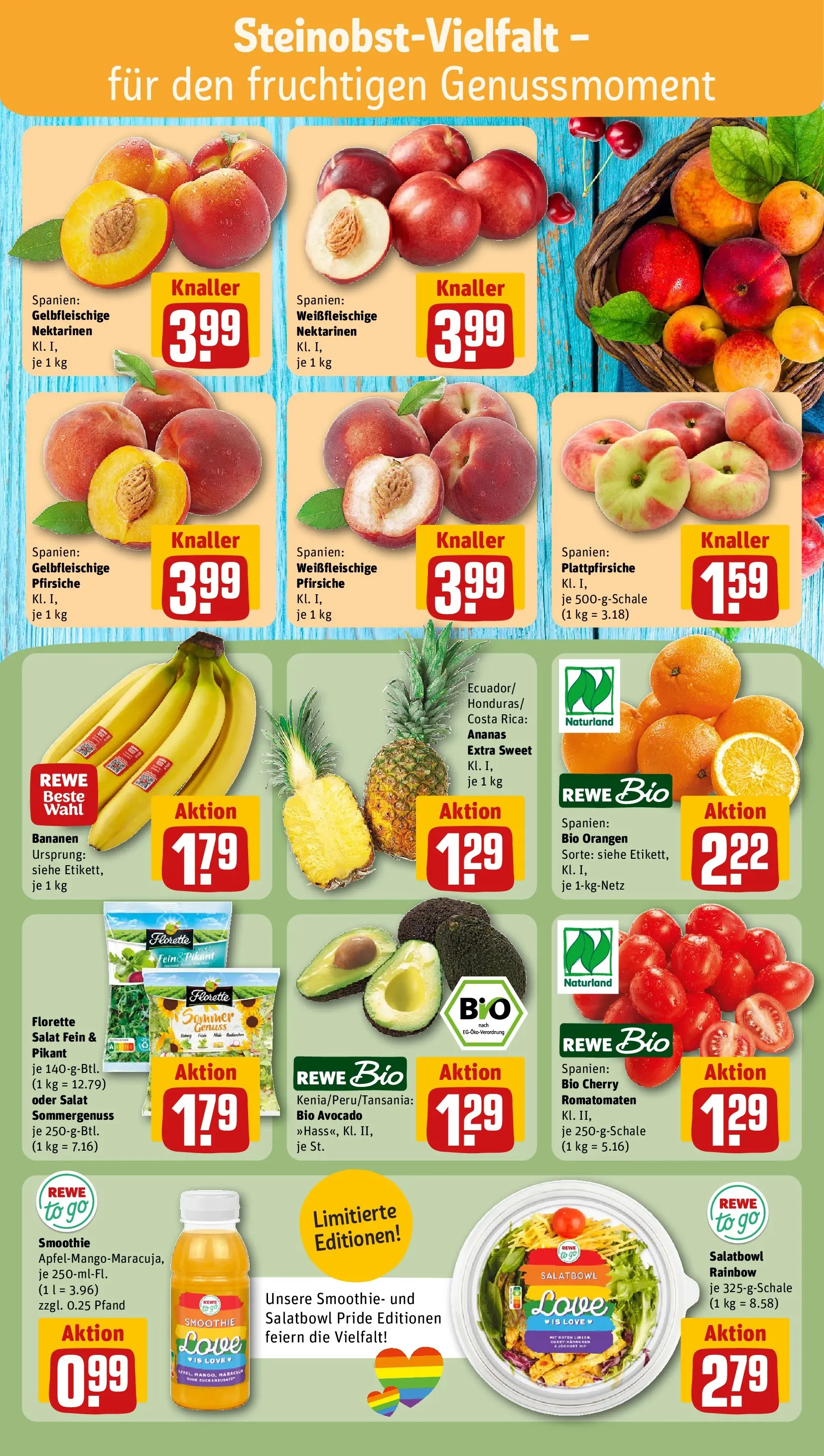 REWE Prospekt ab 07.06.2026 zum Blättern » Angebote | Seite: 6 | Produkte: Nektarinen, Joghurt, Tomaten, Avocado