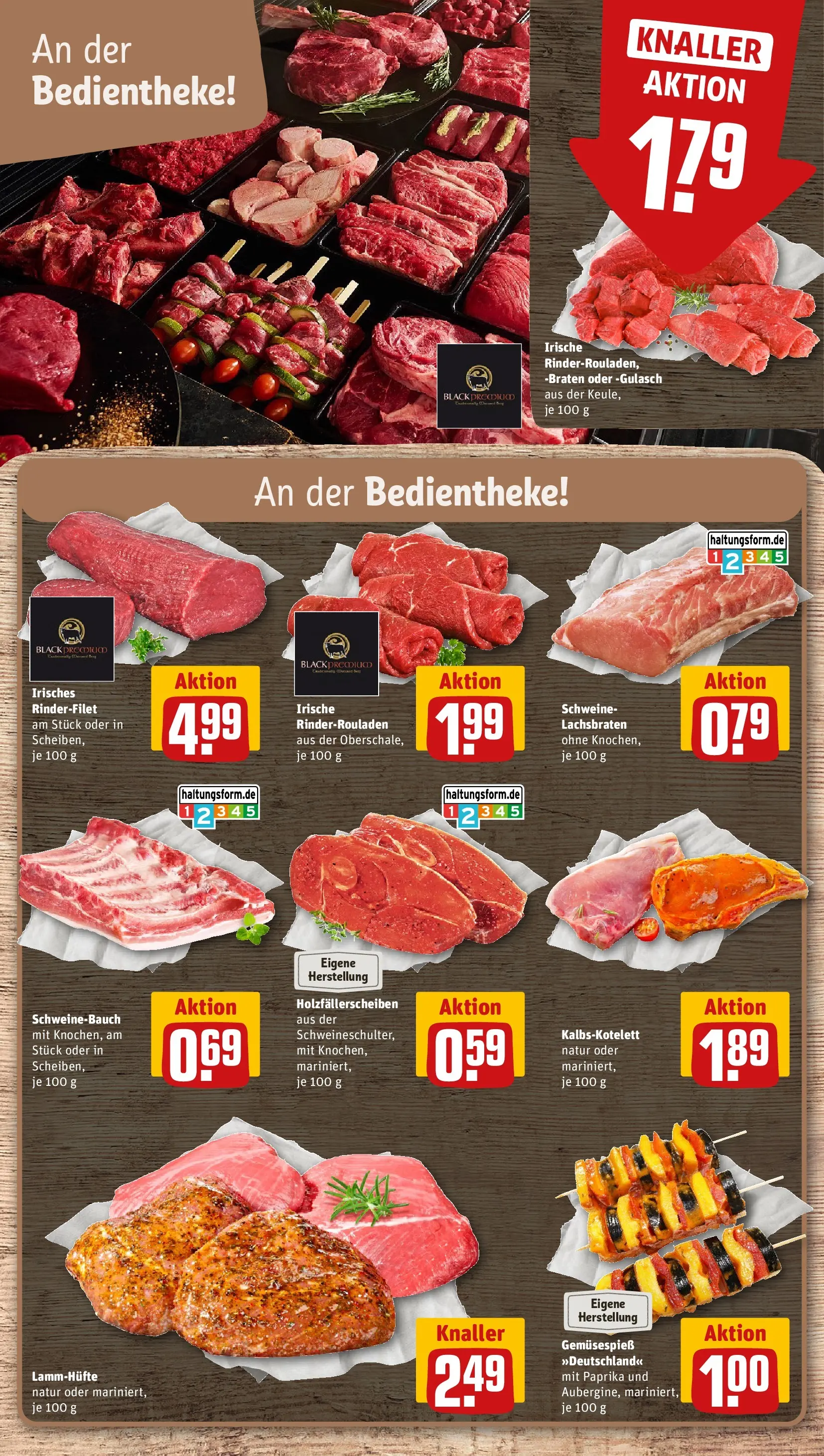 REWE Prospekt ab 07.06.2026 zum Blättern » Angebote | Seite: 8 | Produkte: Rinderrouladen, Schweinebauch, Paprika, Gulasch