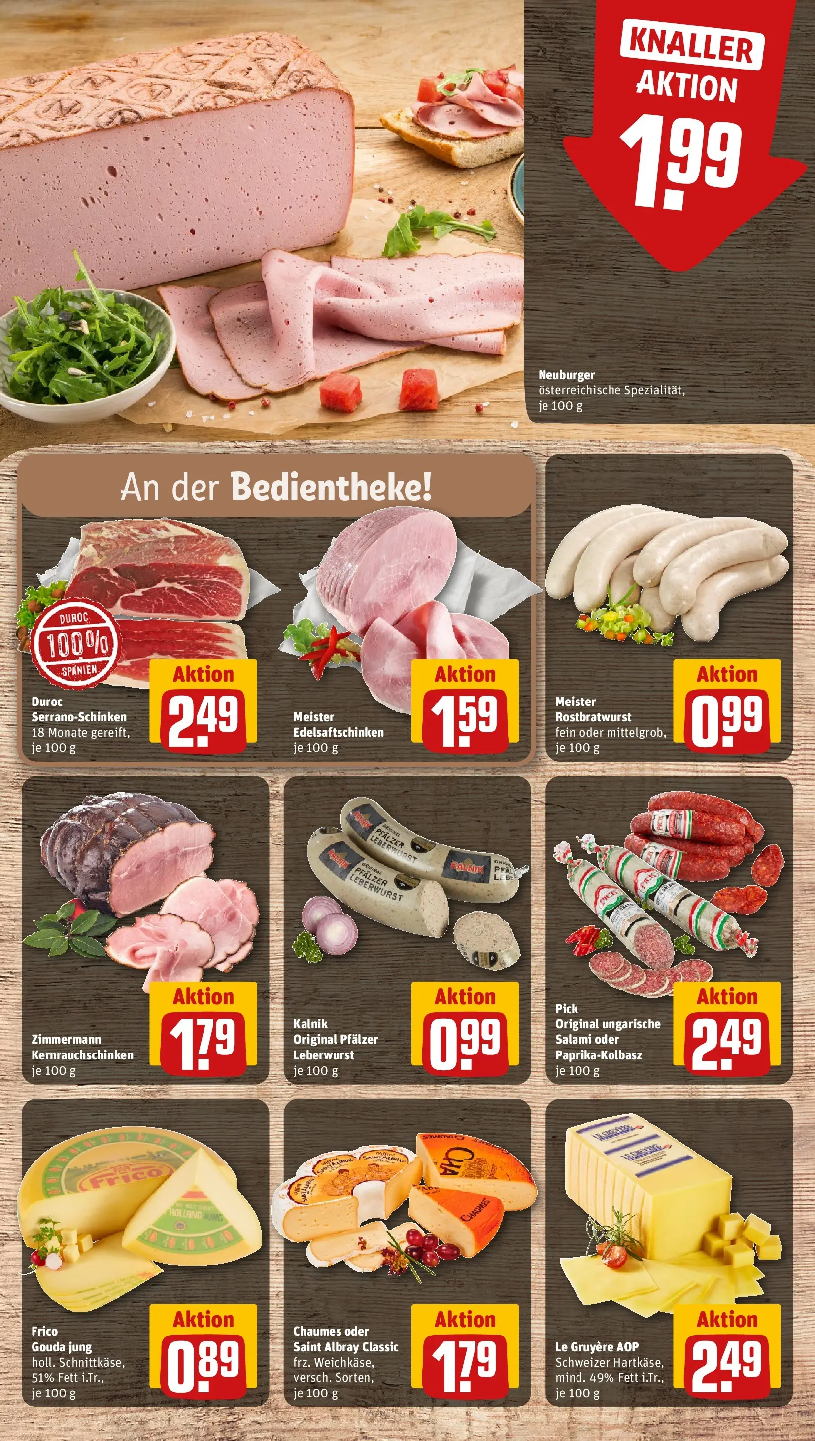 REWE Prospekt ab 07.06.2026 zum Blättern » Angebote | Seite: 9 | Produkte: Gouda, Salami