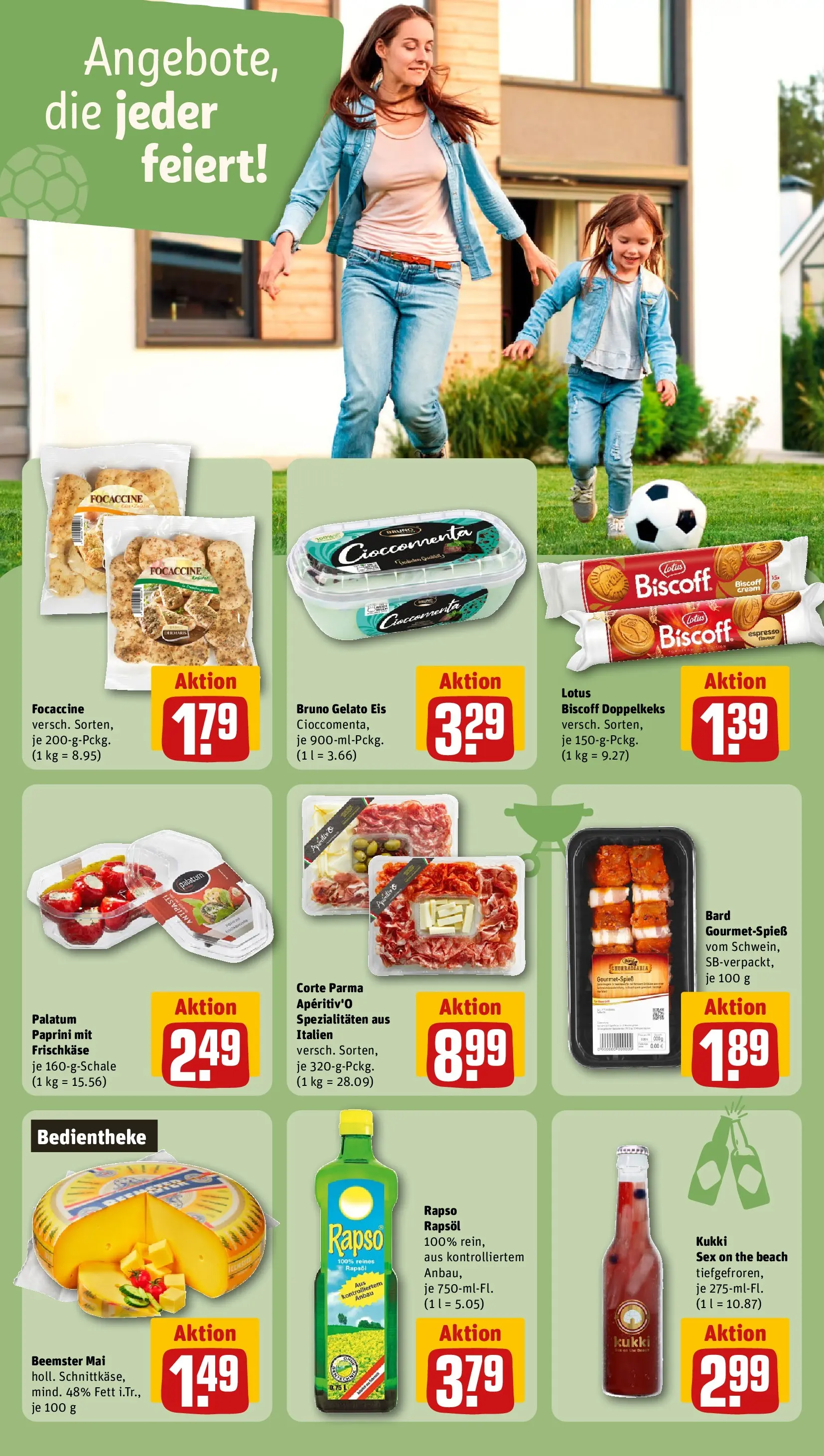REWE Prospekt ab 07.06.2026 zum Blättern » Angebote | Seite: 18 | Produkte: Rapsöl, Eis, Rapso rapsol, Frischkase