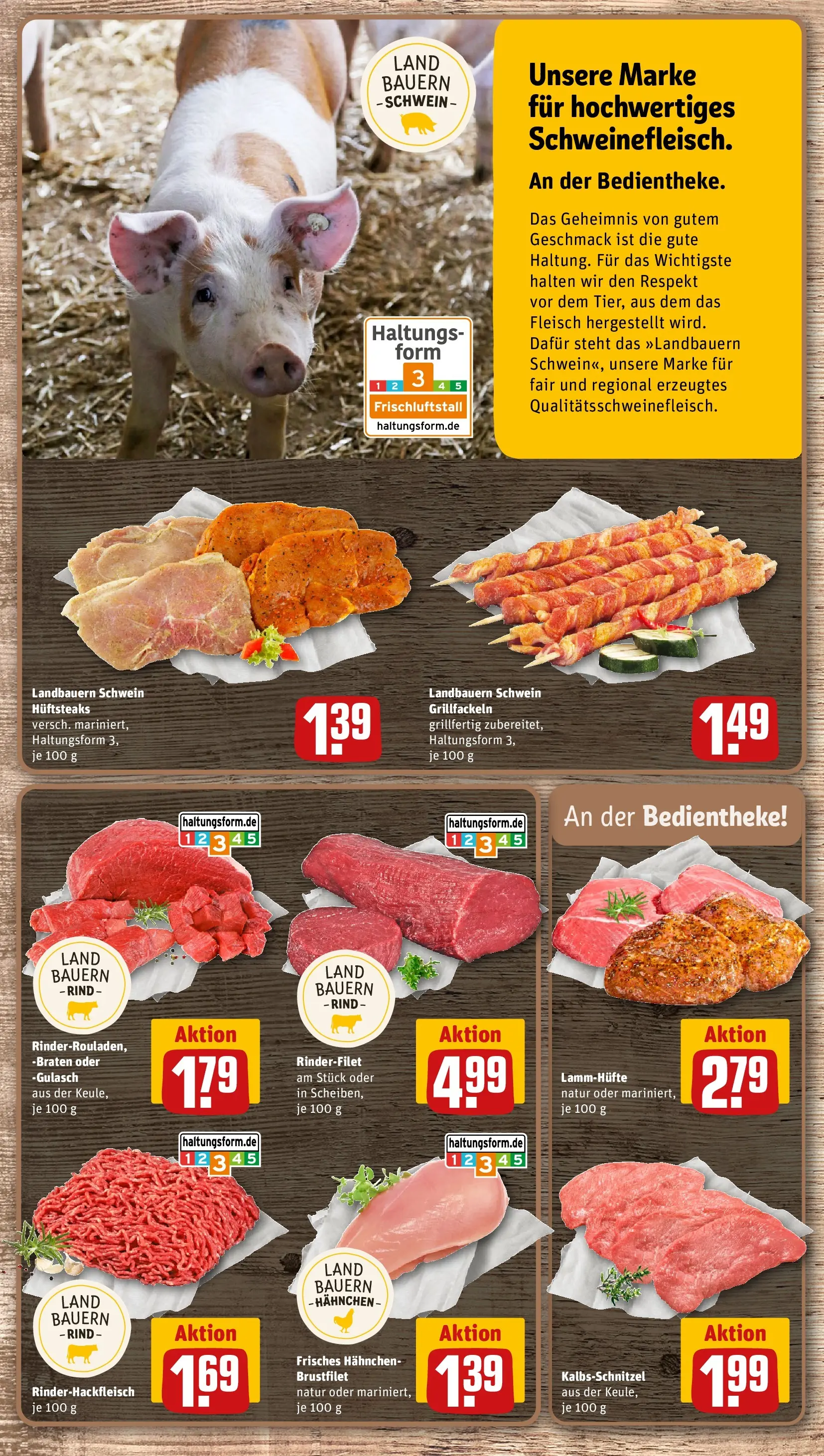 REWE Prospekt ab 08.06.2026 zum Blättern » Angebote | Seite: 8 | Produkte: Rinderfilet, Schnitzel, Gulasch, Fleisch