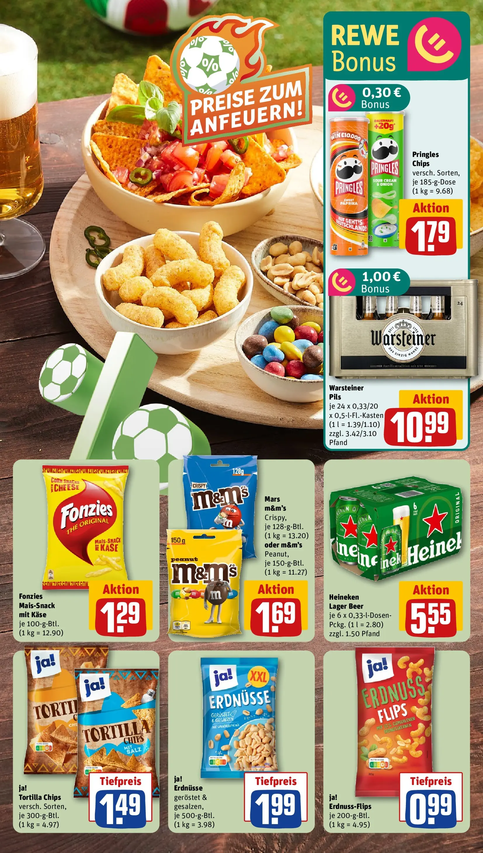 REWE Prospekt ab 07.06.2026 zum Blättern » Angebote | Seite: 5 | Produkte: Erdnüsse, Pils, Paprika, Chips