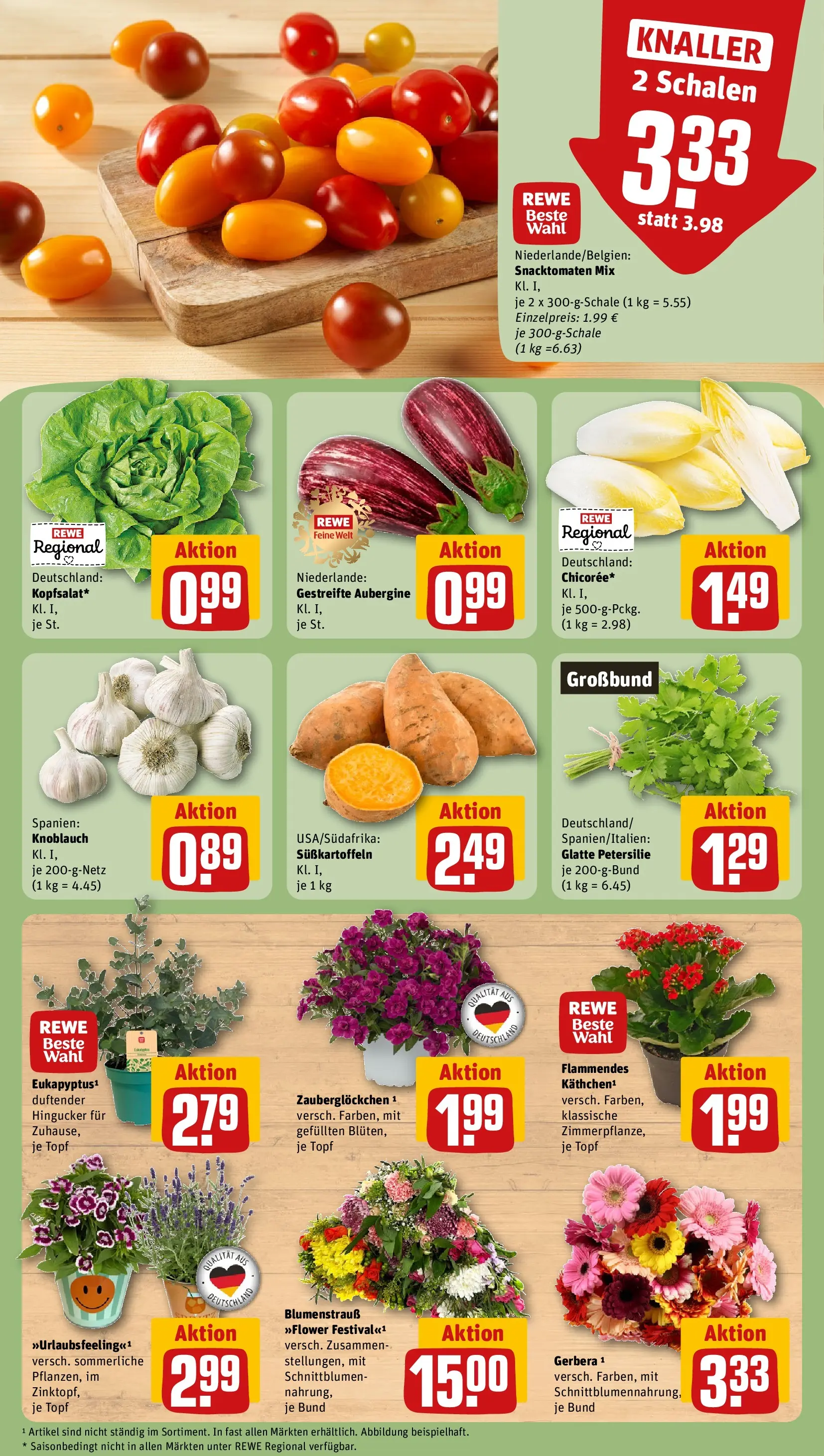 REWE Prospekt ab 07.06.2026 zum Blättern » Angebote | Seite: 7 | Produkte: Knoblauch, Aubergine, Petersilie