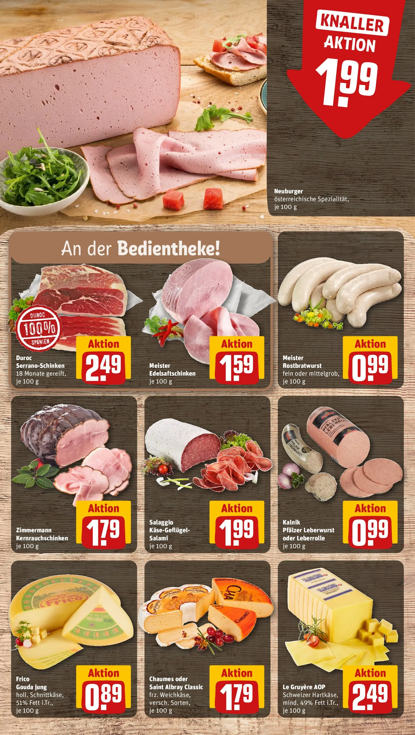 REWE Prospekt ab 07.06.2026 zum Blättern » Angebote | Seite: 9 | Produkte: Gouda, Salami