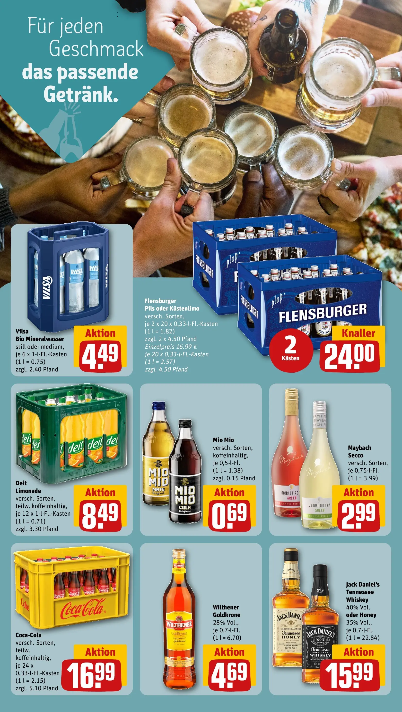 REWE Prospekt ab 07.06.2026 zum Blättern » Angebote | Seite: 16 | Produkte: Merlot, Pils, Mineralwasser, Flensburger