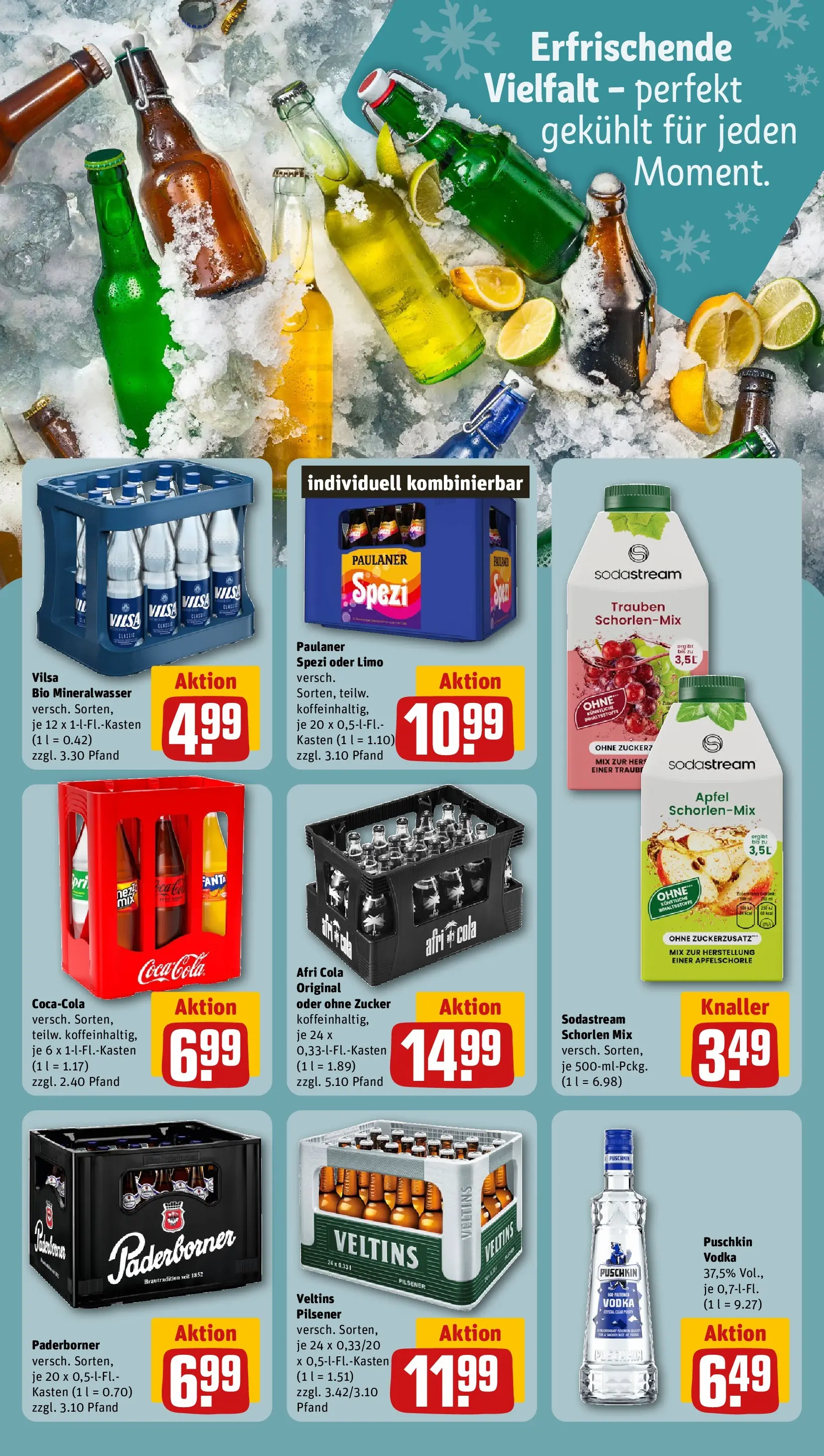 REWE Prospekt ab 08.06.2026 zum Blättern » Angebote | Seite: 19 | Produkte: Paulaner spezi, Äpfel, Zucker, Sodastream