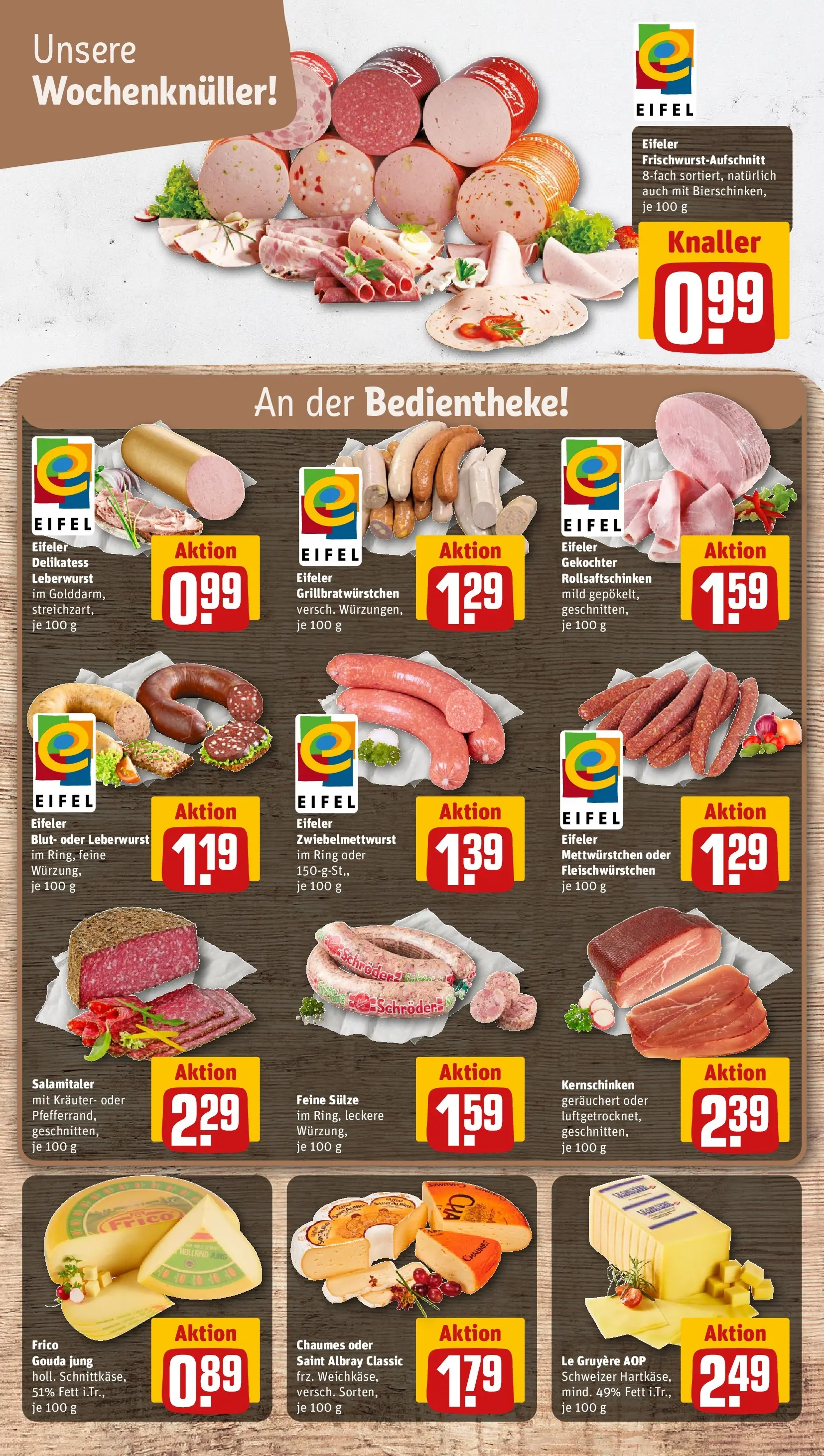 REWE Prospekt ab 08.06.2026 zum Blättern » Angebote | Seite: 9 | Produkte: Gouda, Salami