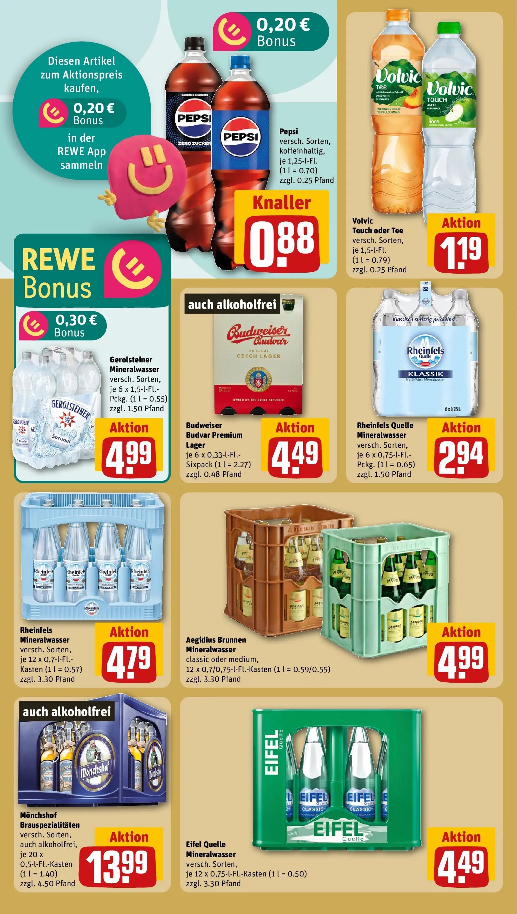 REWE Prospekt ab 08.06.2026 zum Blättern » Angebote | Seite: 18 | Produkte: Monchshof, Äpfel, Pfirsich, Tee
