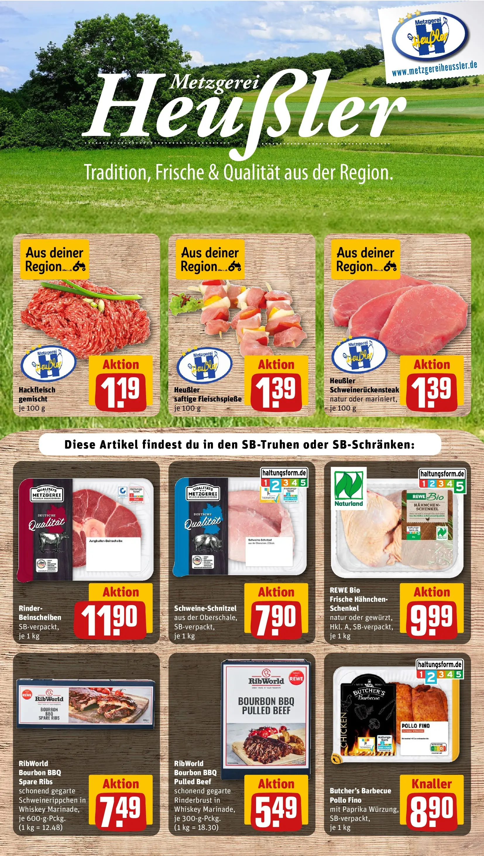 REWE Prospekt ab 08.06.2026 zum Blättern » Angebote | Seite: 8 | Produkte: Spare ribs, Paprika, Steak, Bourbon