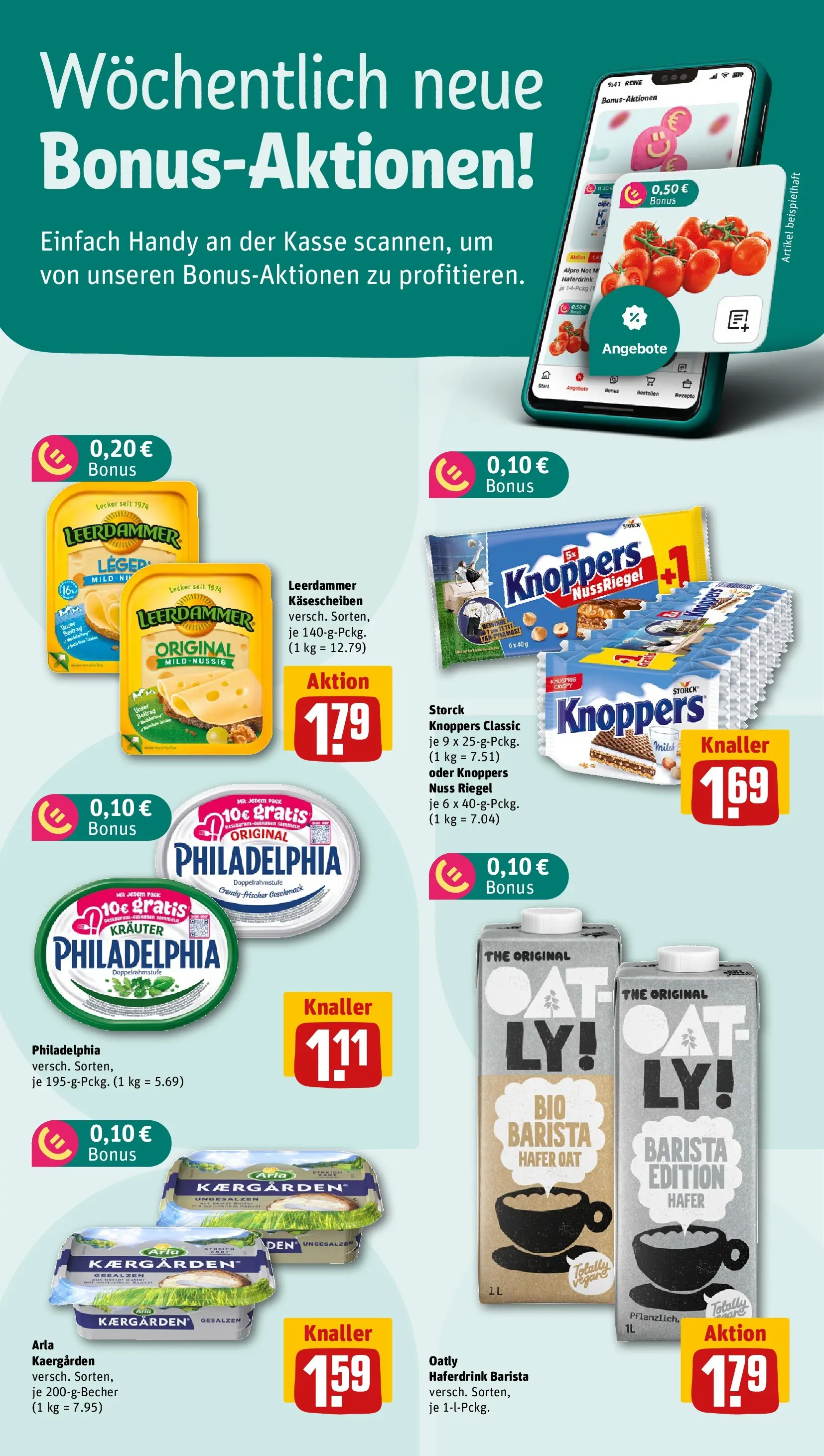 REWE Prospekt ab 08.06.2026 zum Blättern » Angebote | Seite: 2 | Produkte: Milch, Philadelphia, Leerdammer, Alpro