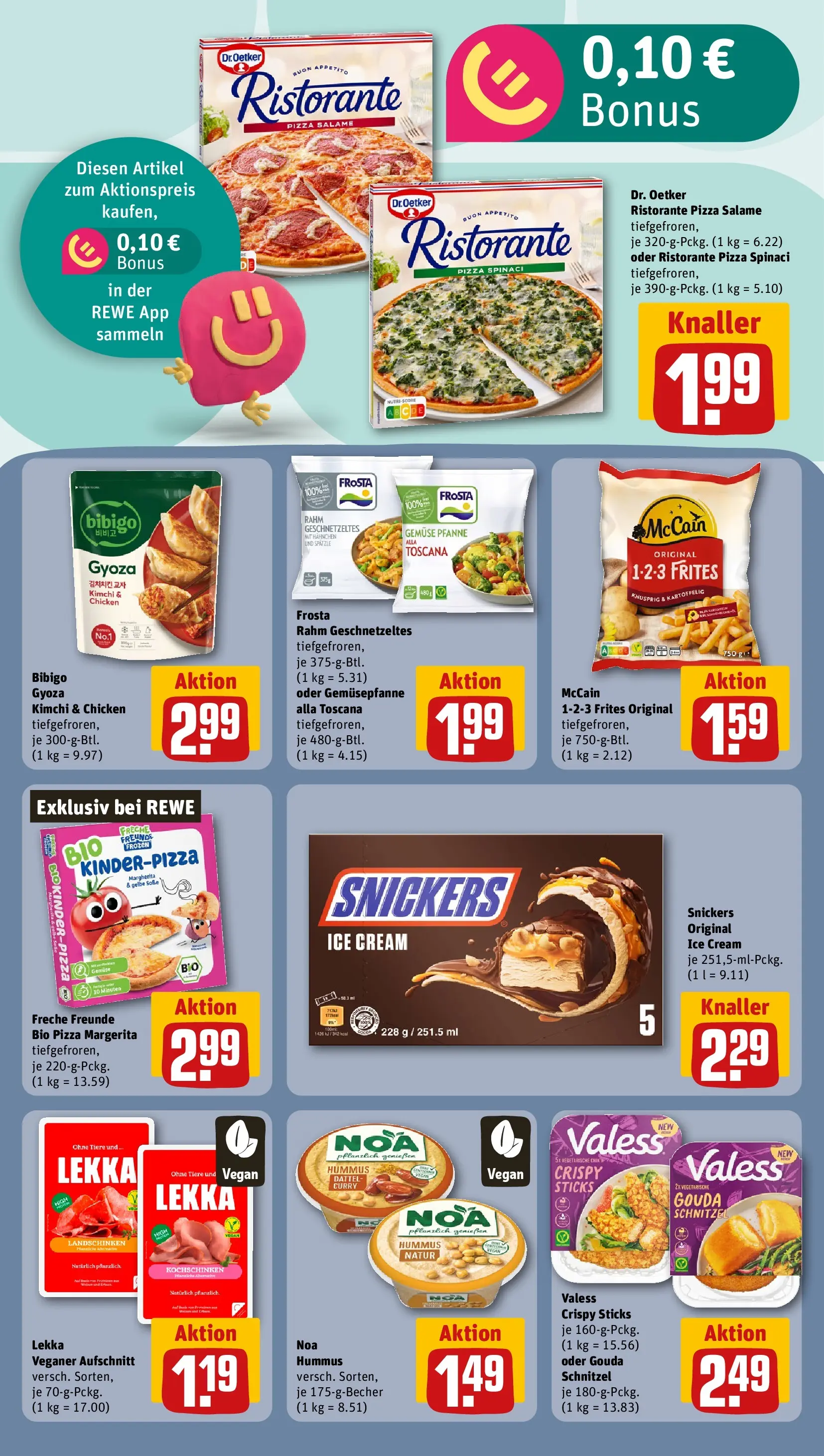 REWE Prospekt ab 08.06.2026 zum Blättern » Angebote | Seite: 12 | Produkte: Ristorante, Hahnchen, McCain, Snickers