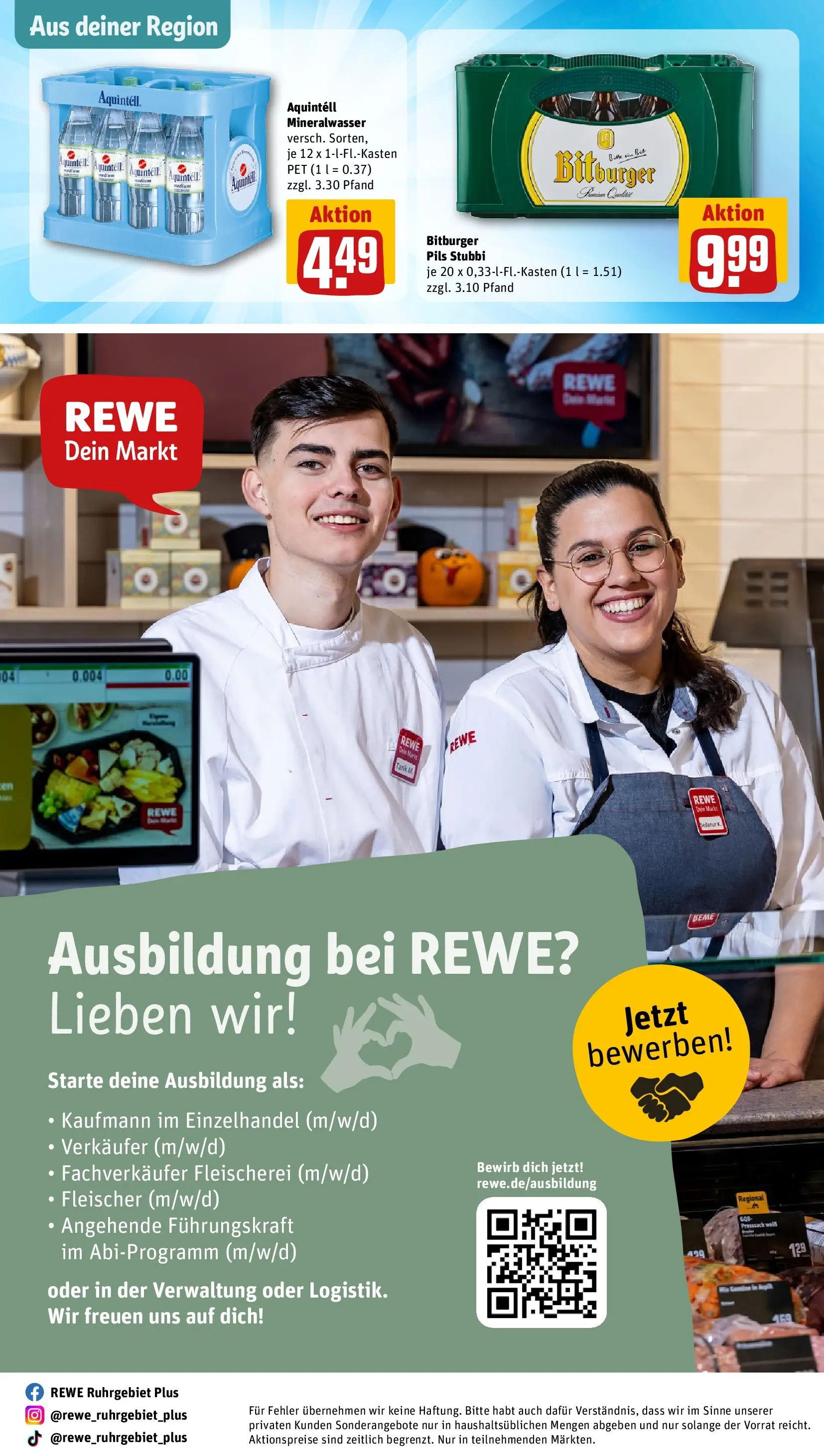 REWE Prospekt ab 08.06.2026 zum Blättern » Angebote | Seite: 29 | Produkte: Bitburger, Pils, Mineralwasser
