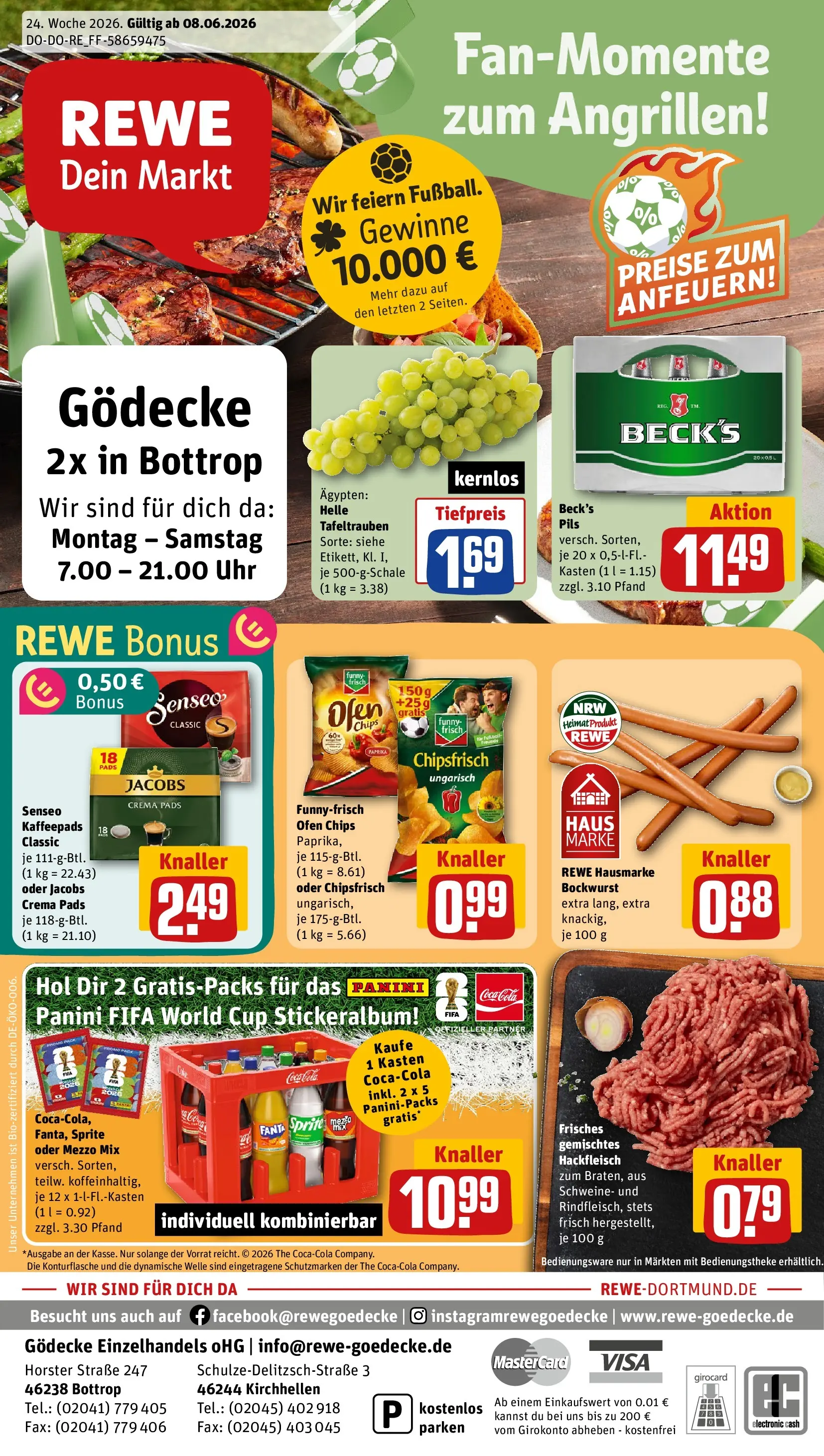 REWE Prospekt ab 08.06.2026 zum Blättern » Angebote | Seite: 1 | Produkte: Mezzo mix, Fanta, Pils, Oder mezzo mix