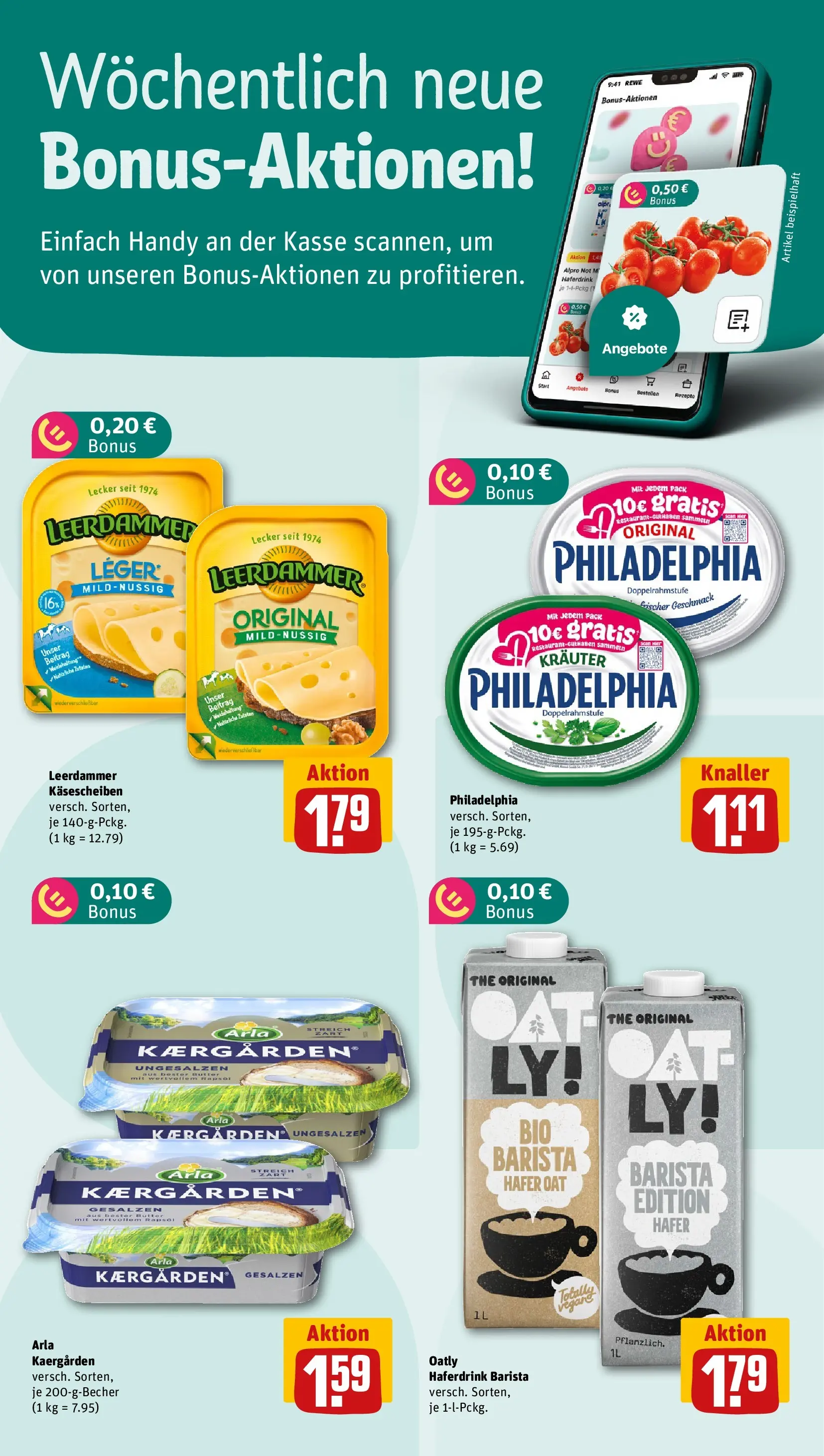 REWE Prospekt ab 07.06.2026 zum Blättern » Angebote | Seite: 2 | Produkte: Butter, Leerdammer, Haferdrink, Alpro