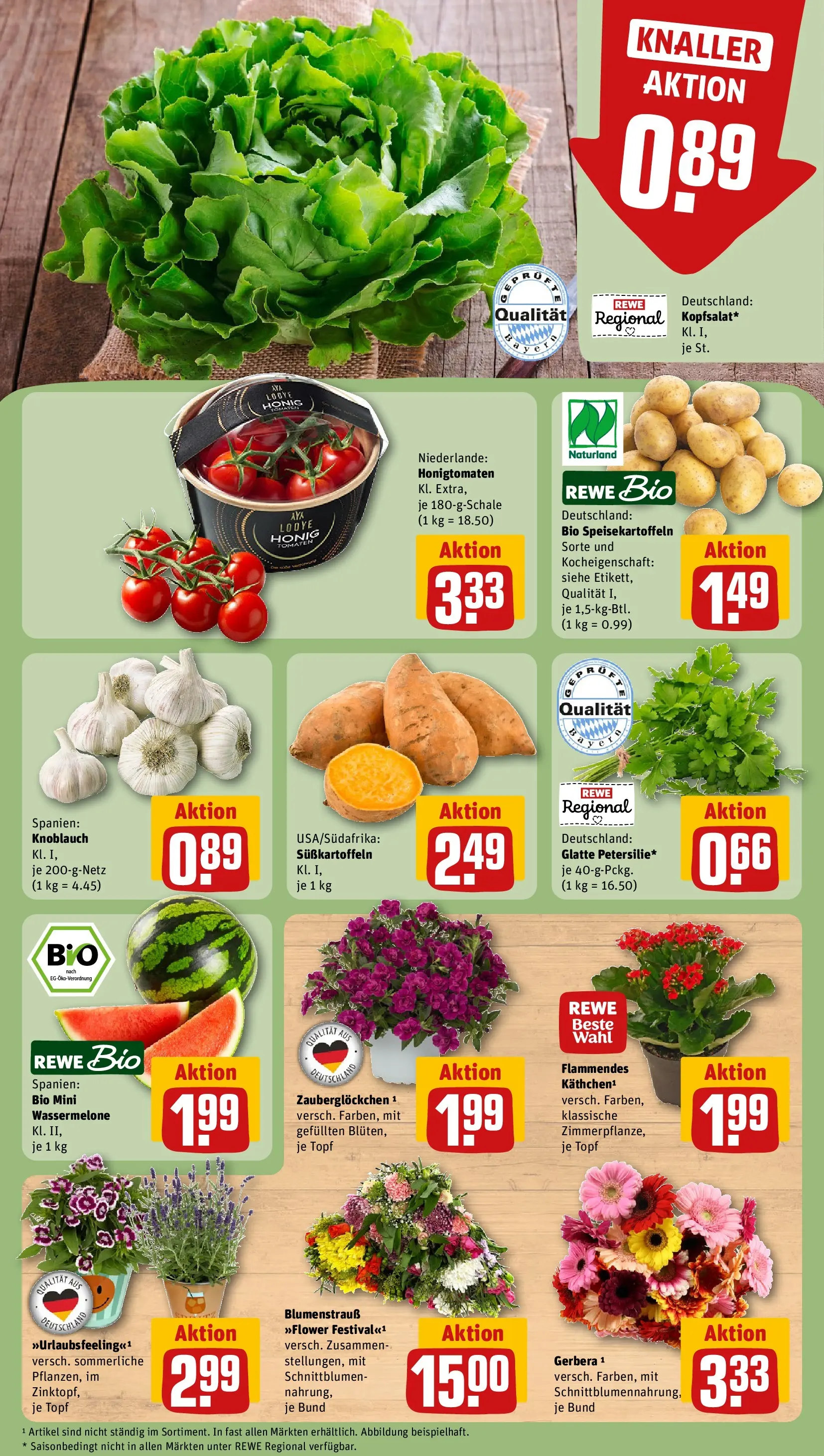 REWE Prospekt ab 07.06.2026 zum Blättern » Angebote | Seite: 7 | Produkte: Knoblauch, Wassermelone