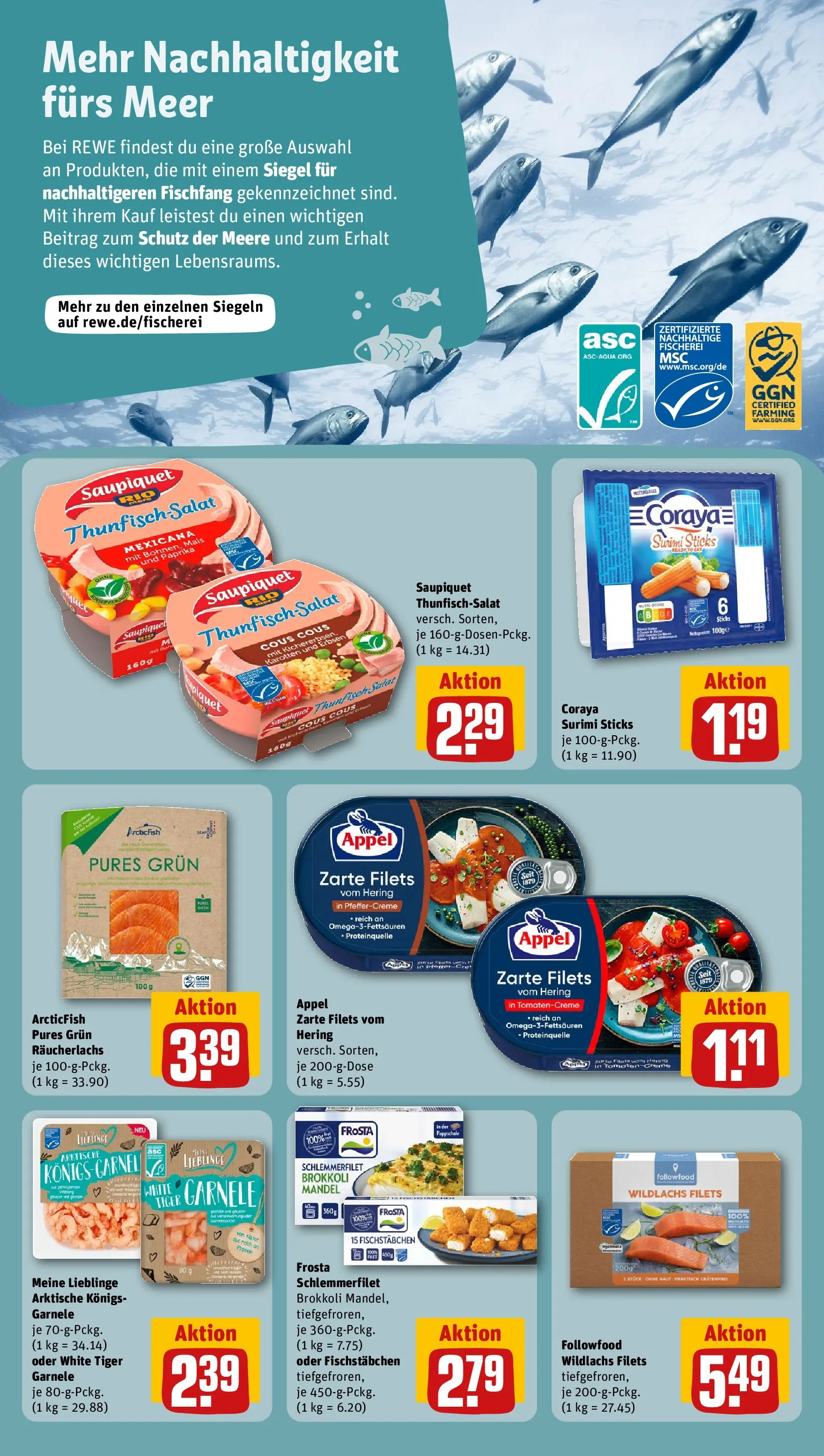REWE Prospekt ab 07.06.2026 zum Blättern » Angebote | Seite: 12 | Produkte: Thunfisch, Paprika, Salat, Erbsen