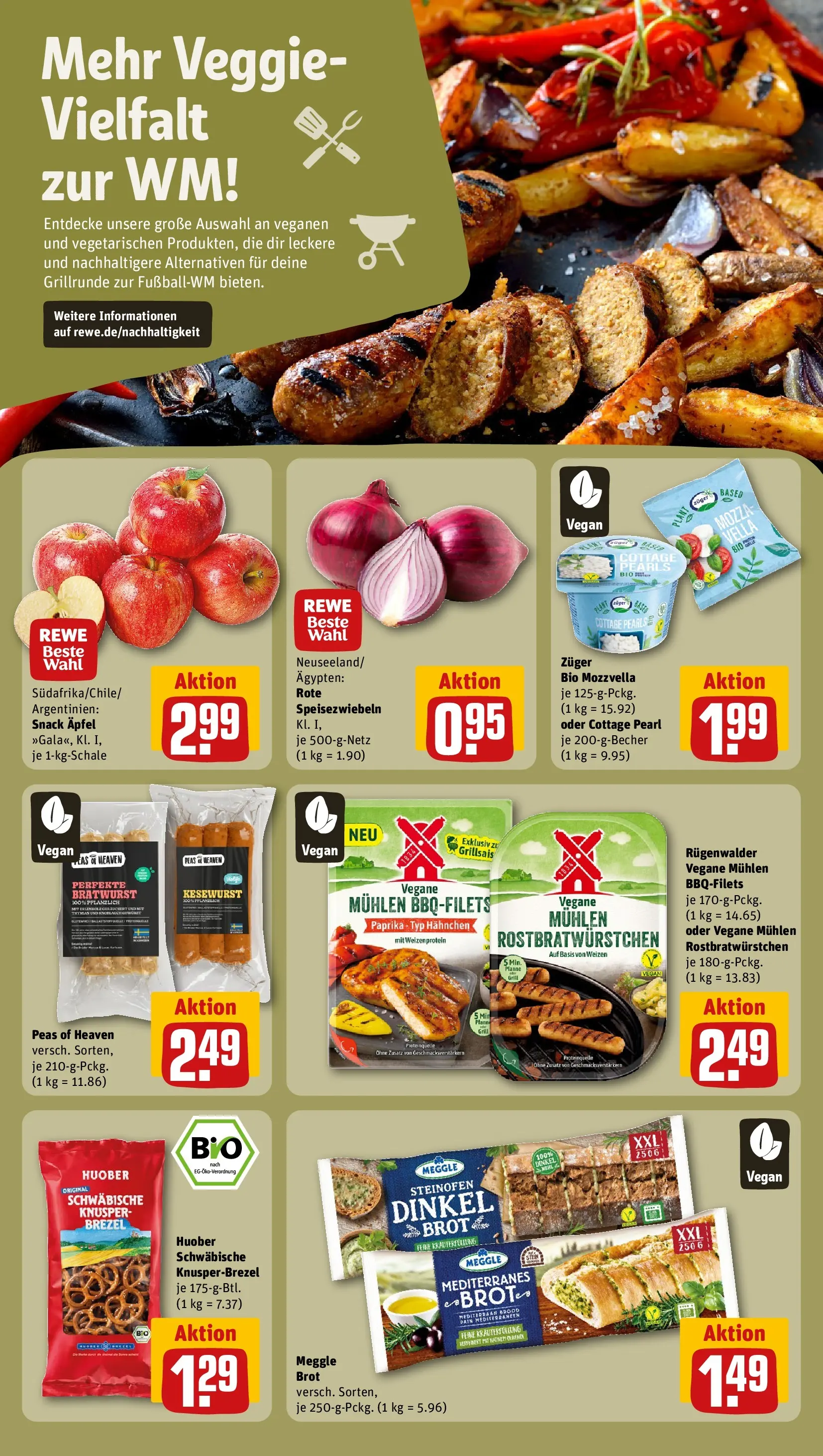 REWE Prospekt ab 07.06.2026 zum Blättern » Angebote | Seite: 13 | Produkte: Grill, Hahnchen, Mozzarella, Brot