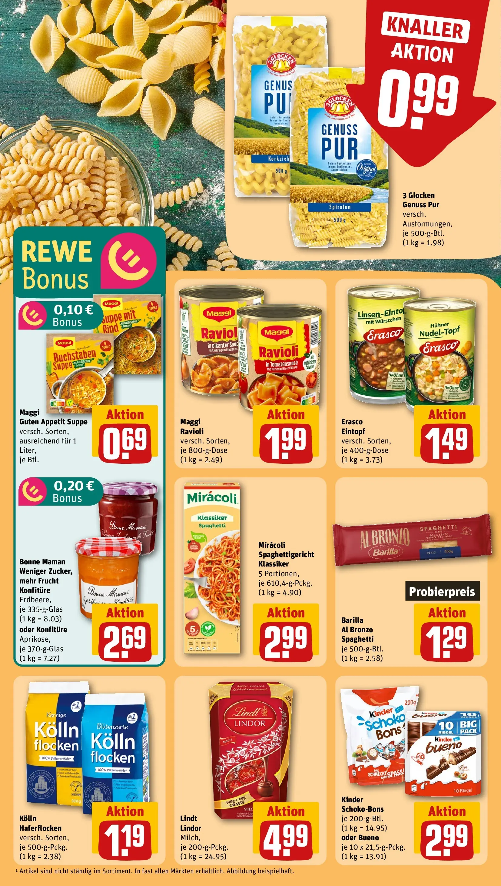 REWE Prospekt ab 07.06.2026 zum Blättern » Angebote | Seite: 15 | Produkte: Kolln, Barilla, Lindt, Erasco