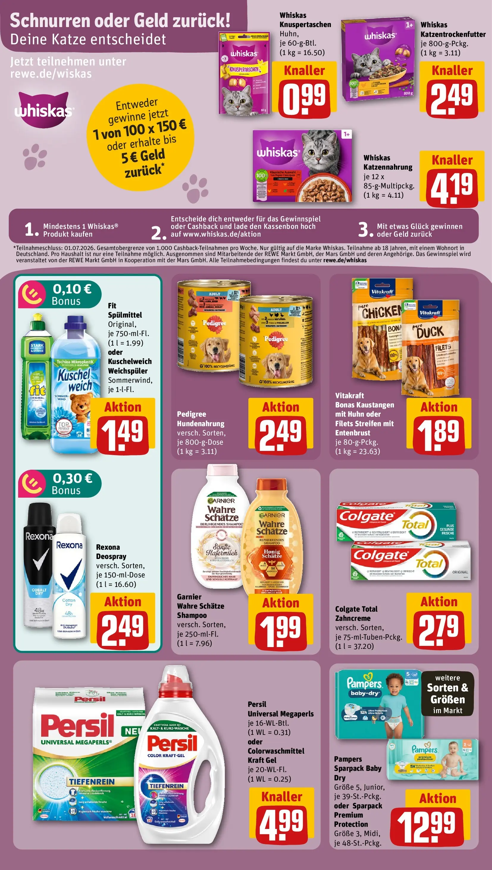 REWE Prospekt ab 07.06.2026 zum Blättern » Angebote | Seite: 17 | Produkte: Kuschelweich, Mars, Weichspüler, Whiskas