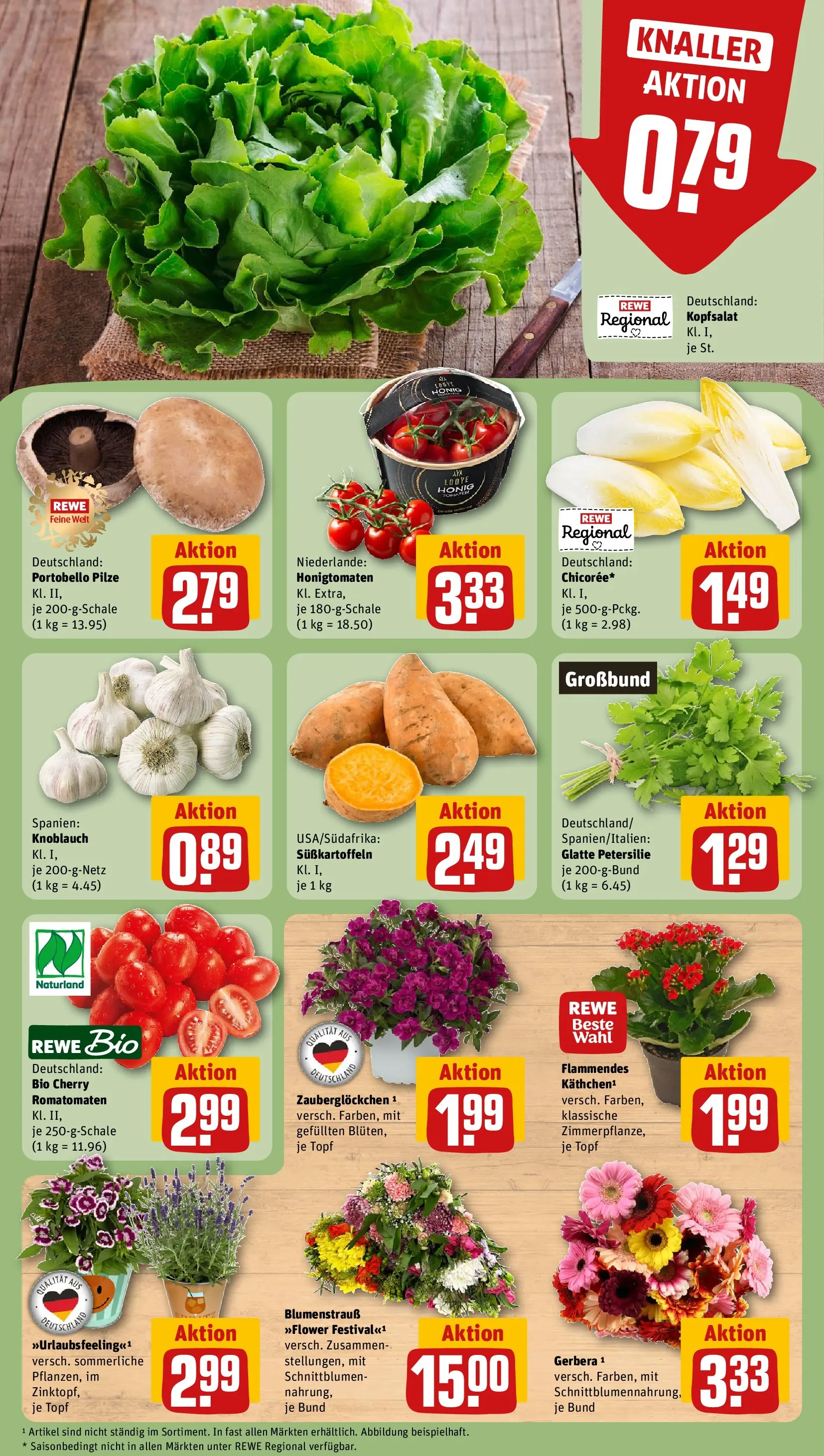REWE Prospekt ab 08.06.2026 zum Blättern » Angebote | Seite: 7 | Produkte: Knoblauch, Petersilie