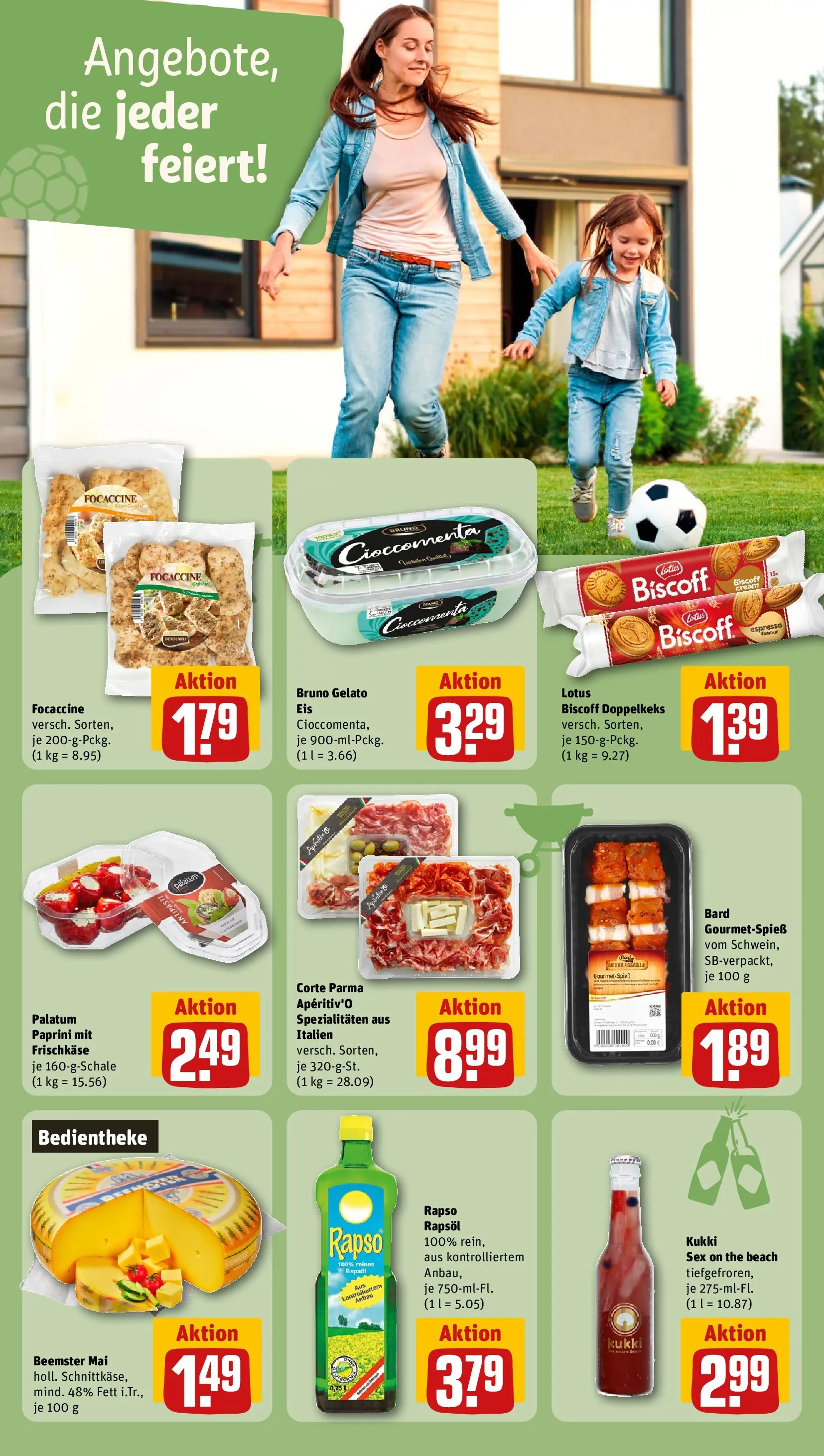 REWE Prospekt ab 08.06.2026 zum Blättern » Angebote | Seite: 14 | Produkte: Rapsöl, Eis, Rapso rapsol, Frischkase