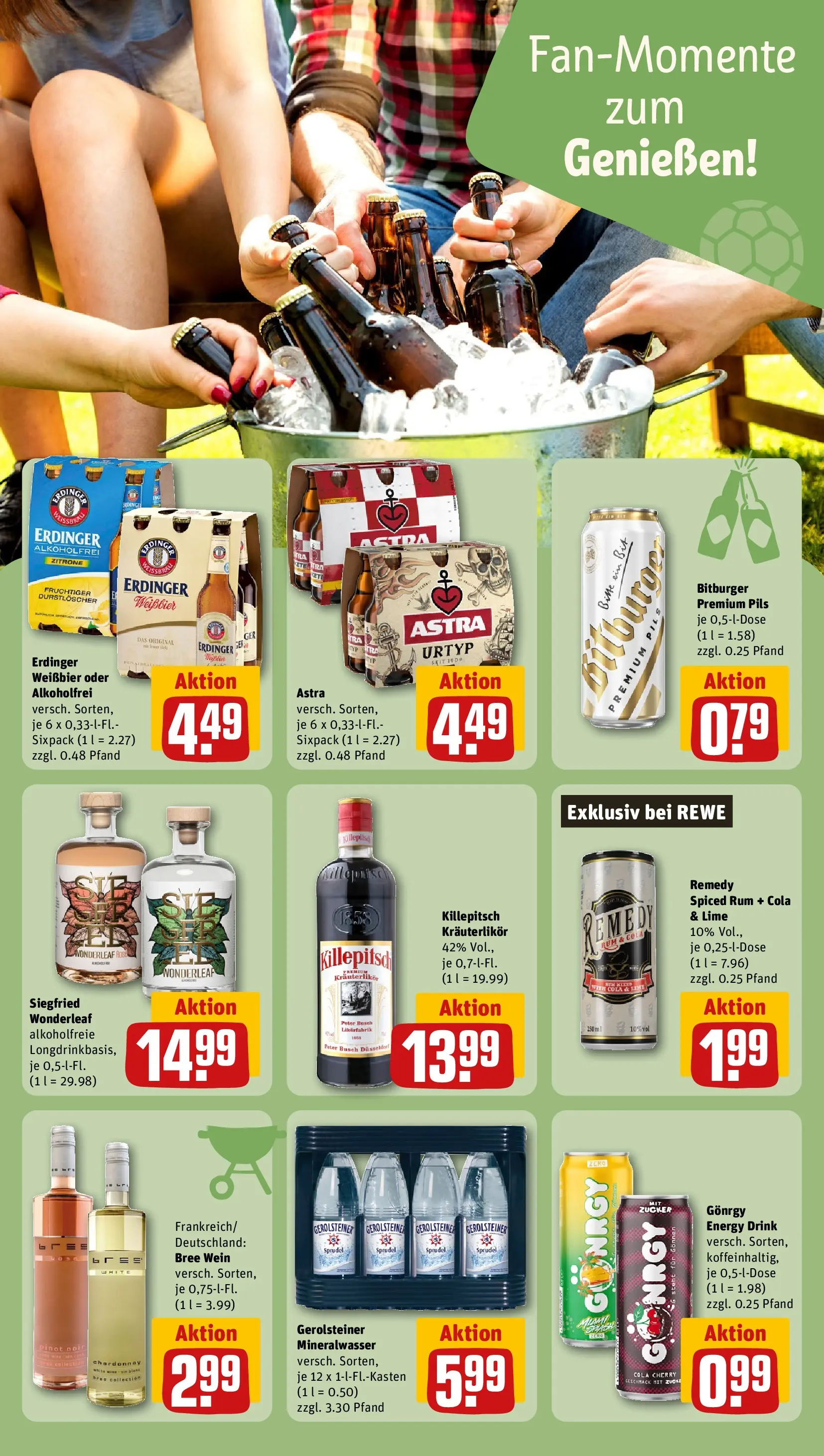 REWE Prospekt ab 08.06.2026 zum Blättern » Angebote | Seite: 15 | Produkte: Cola, Bree, Zucker, Gerolsteiner