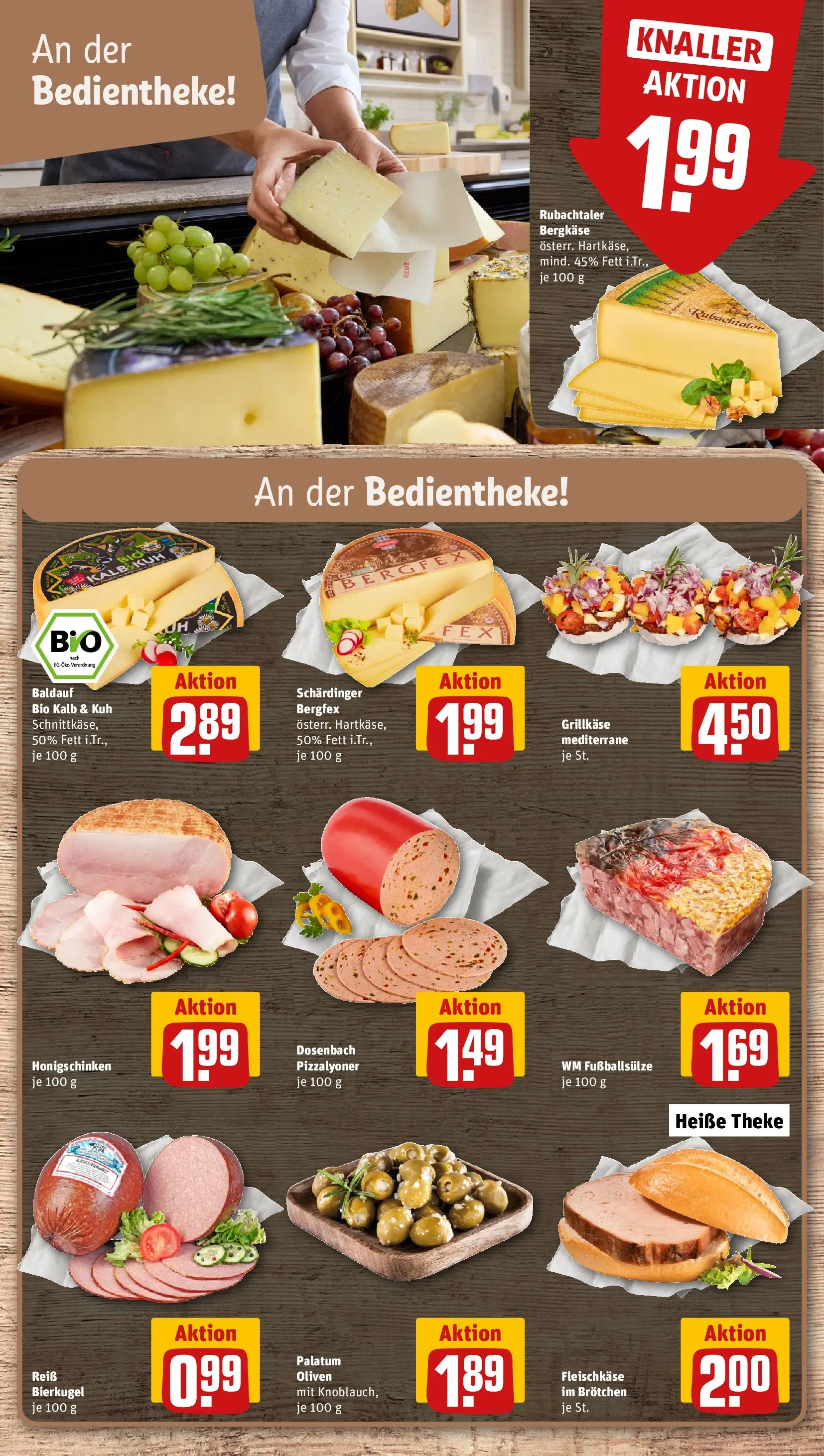 REWE Prospekt ab 08.06.2026 zum Blättern » Angebote | Seite: 10 | Produkte: Theke, Fußball, Knoblauch