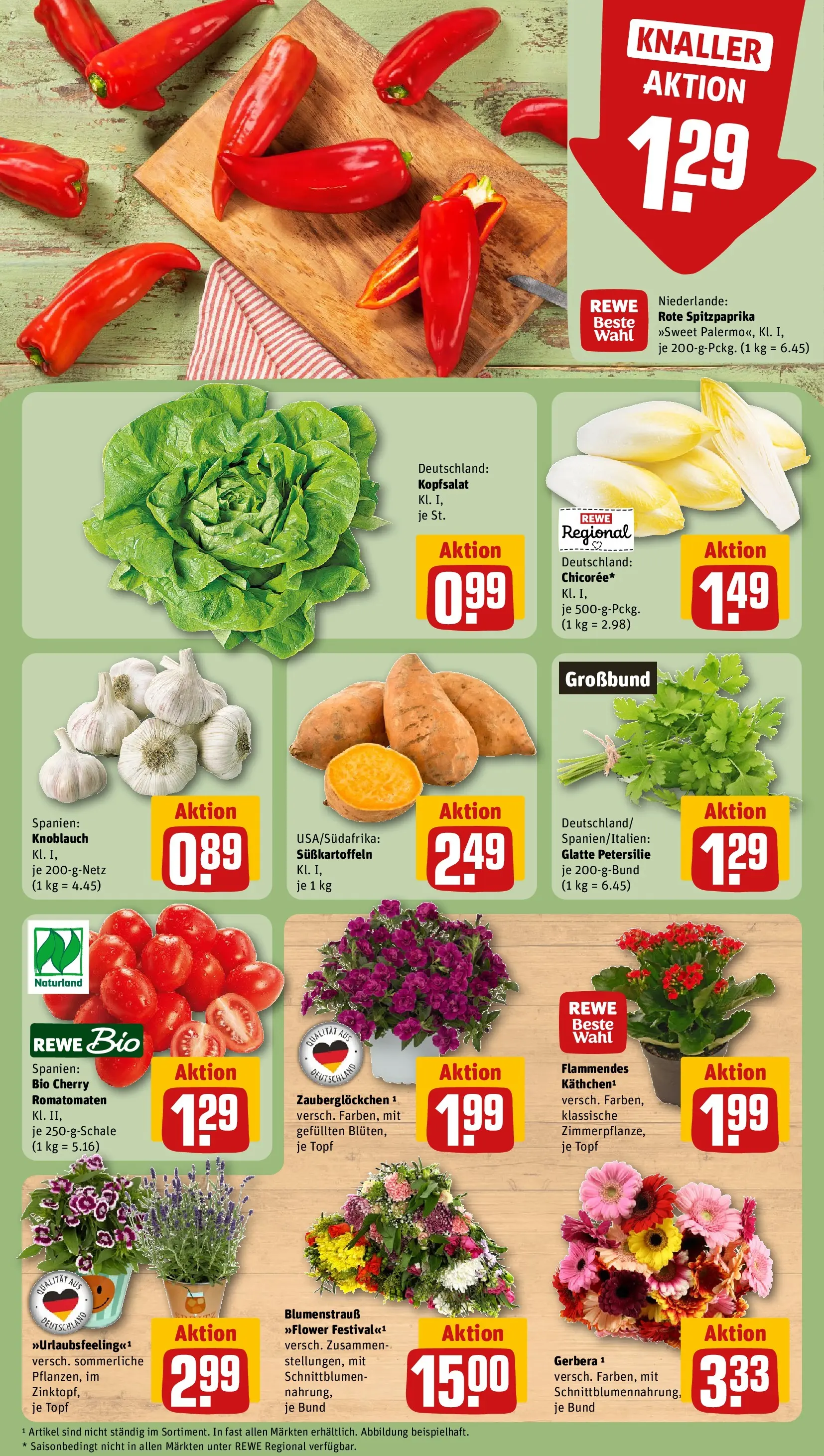 REWE Prospekt ab 08.06.2026 zum Blättern » Angebote | Seite: 7 | Produkte: Knoblauch, Petersilie