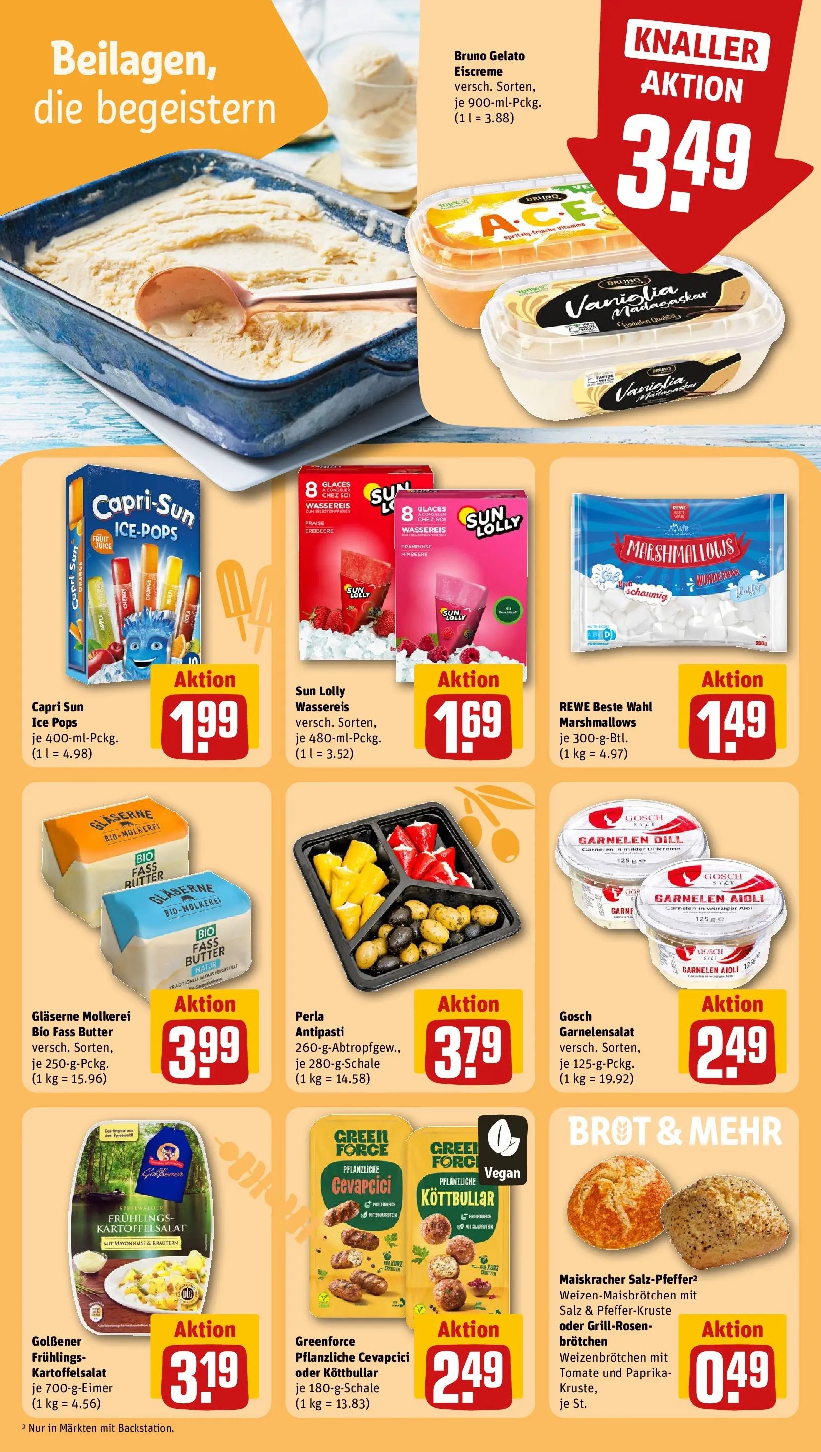 REWE Prospekt ab 08.06.2026 zum Blättern » Angebote | Seite: 16 | Produkte: Butter, Garnelen, Himbeere, Brot