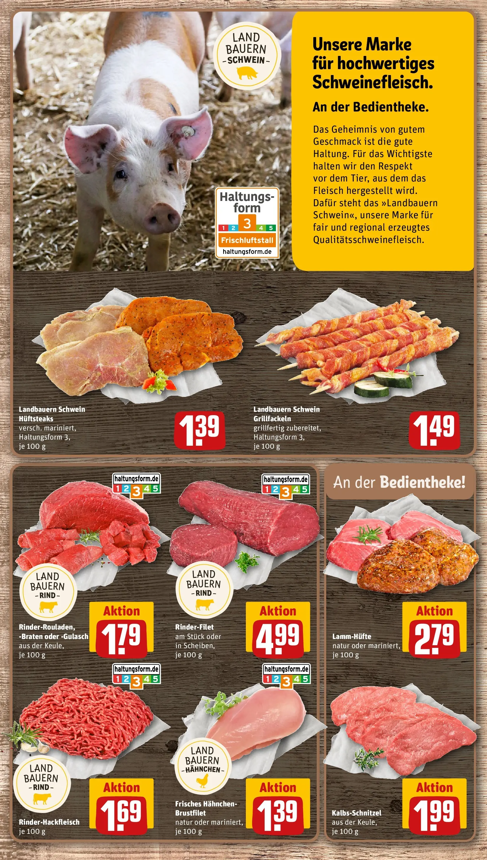 REWE Prospekt ab 08.06.2026 zum Blättern » Angebote | Seite: 8 | Produkte: Rinderfilet, Schnitzel, Gulasch, Fleisch