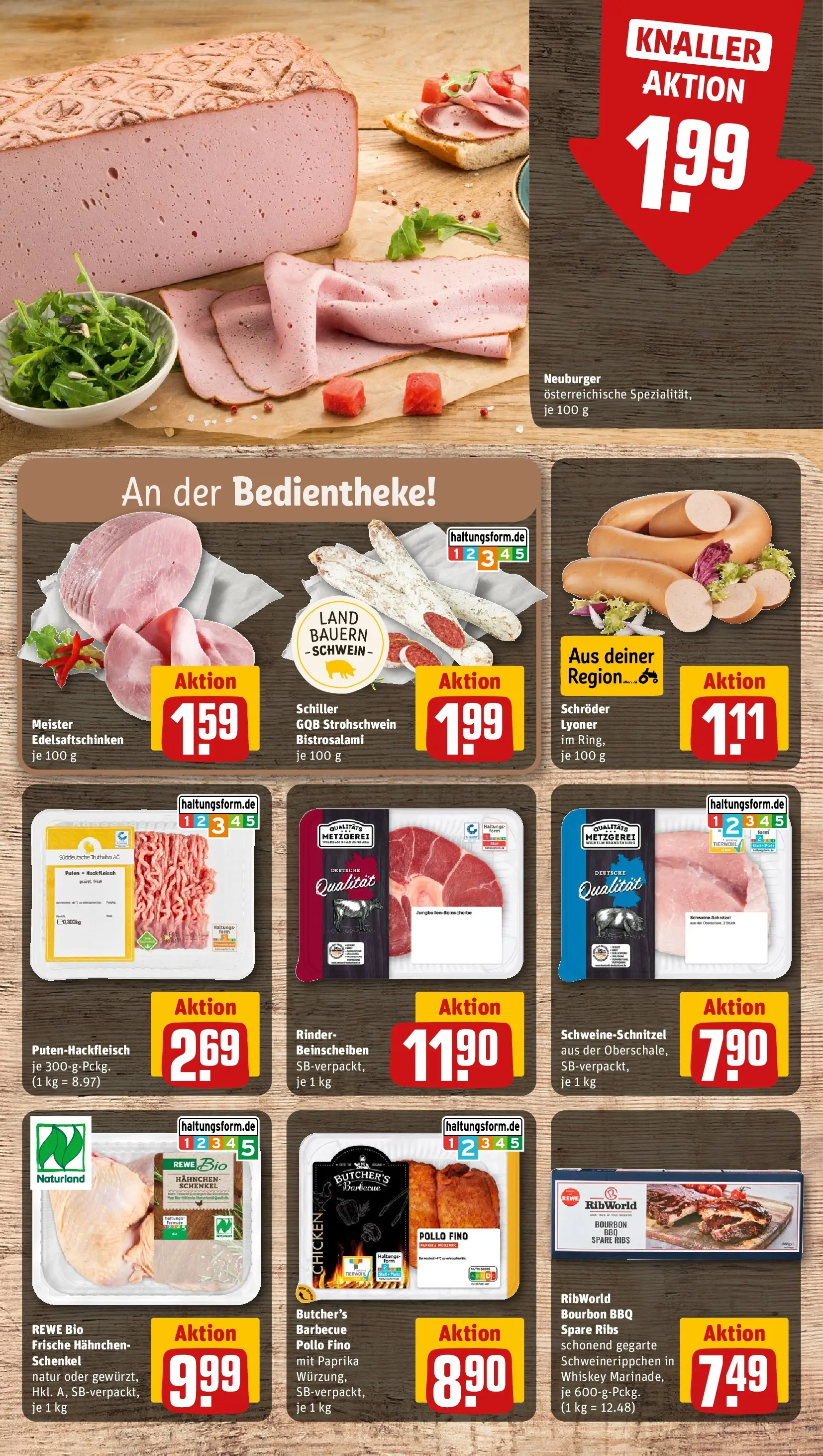 REWE Prospekt ab 08.06.2026 zum Blättern » Angebote | Seite: 8 | Produkte: Spare ribs, Paprika, Bourbon, Hackfleisch
