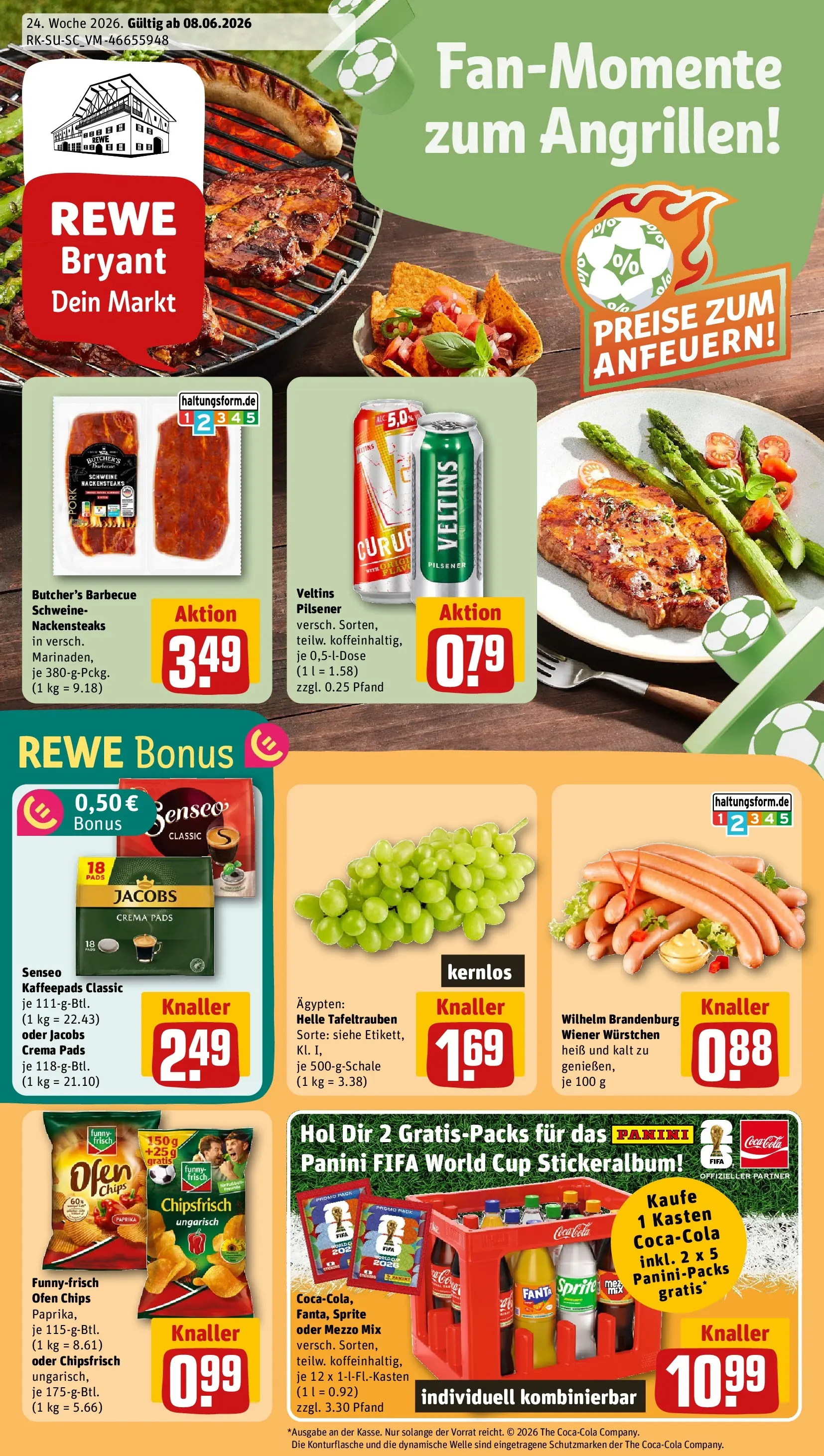 REWE Prospekt ab 07.06.2026 zum Blättern » Angebote | Seite: 1 | Produkte: Ofen, Senseo, Fanta, Senseo kaffeepads