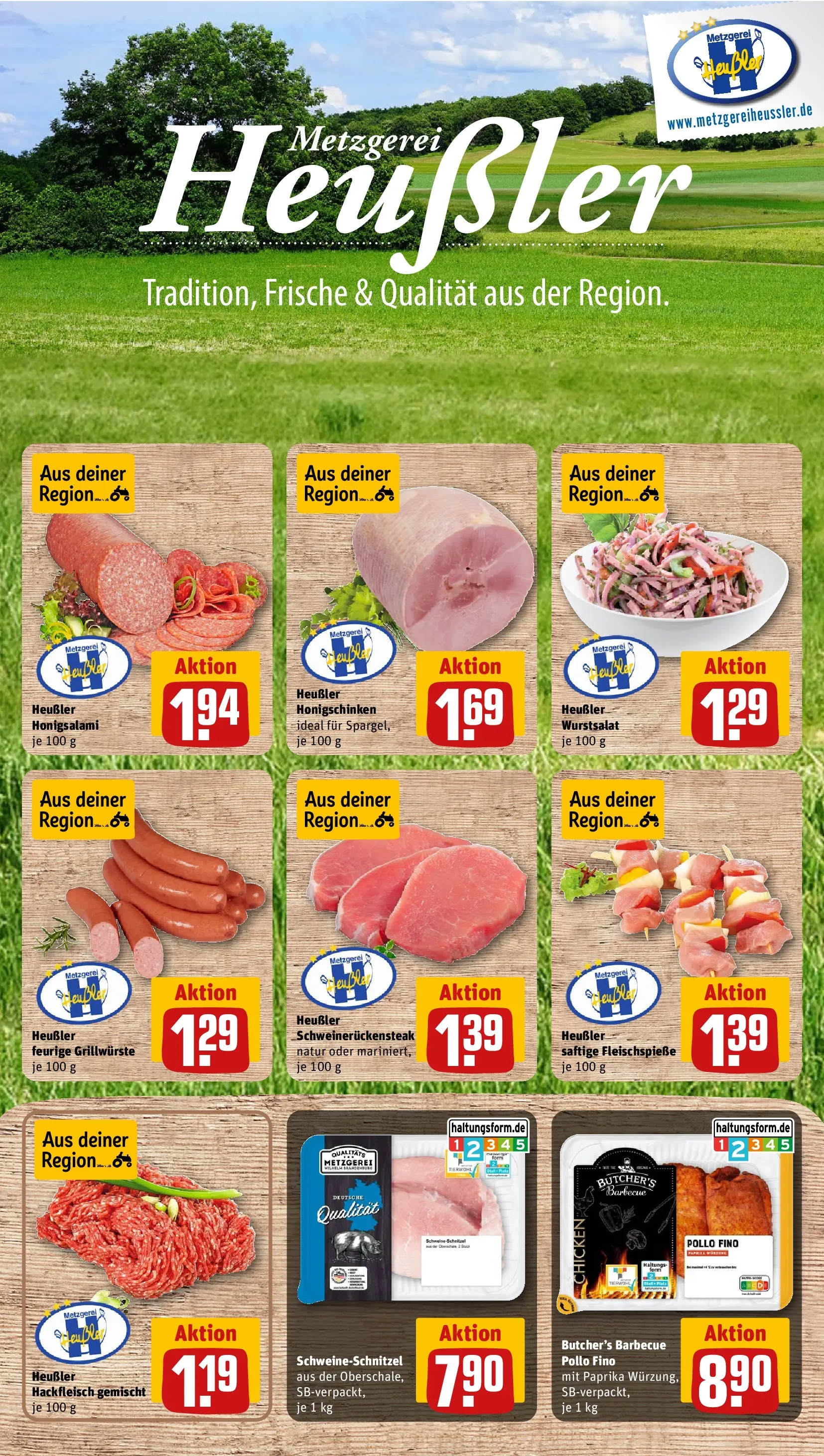 REWE Prospekt ab 08.06.2026 zum Blättern » Angebote | Seite: 8 | Produkte: Schnitzel, Paprika, Salami, Steak