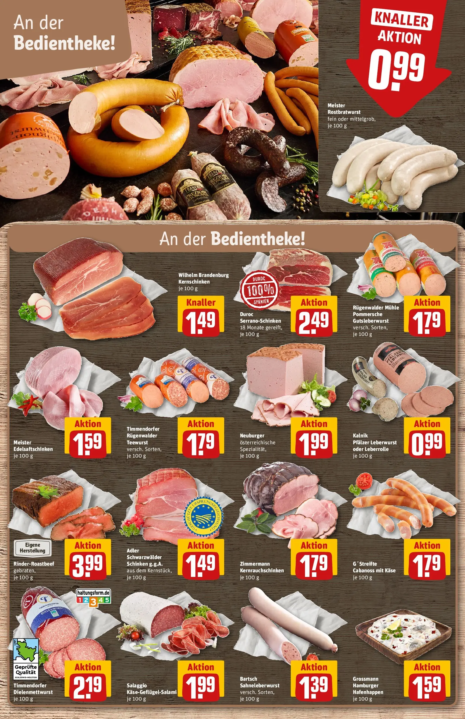 REWE Prospekt ab 08.06.2026 zum Blättern » Angebote | Seite: 10 | Produkte: Mühle, Käse, Salami, Schinken