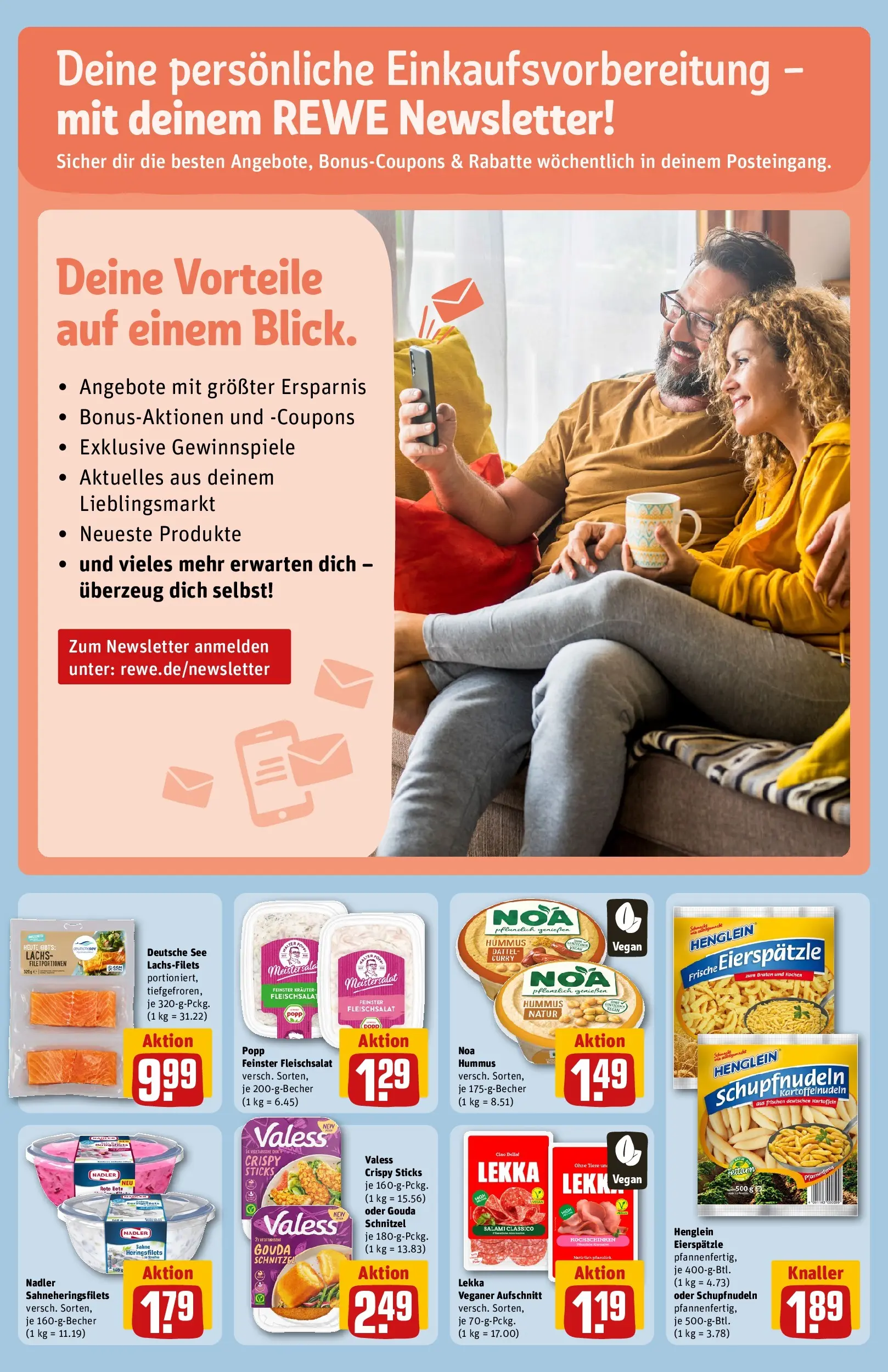 REWE Prospekt ab 08.06.2026 zum Blättern » Angebote | Seite: 12 | Produkte: Schnitzel, Lachs, Kartoffeln, Salami