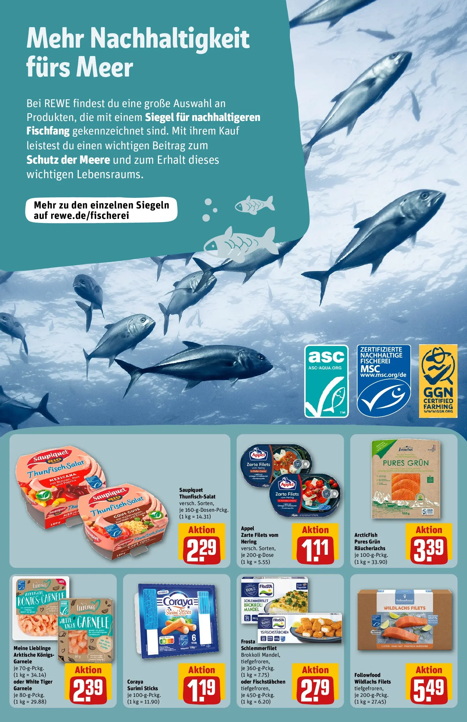 REWE Prospekt ab 08.06.2026 zum Blättern » Angebote | Seite: 15 | Produkte: Thunfisch, Frosta, Paprika, Brokkoli